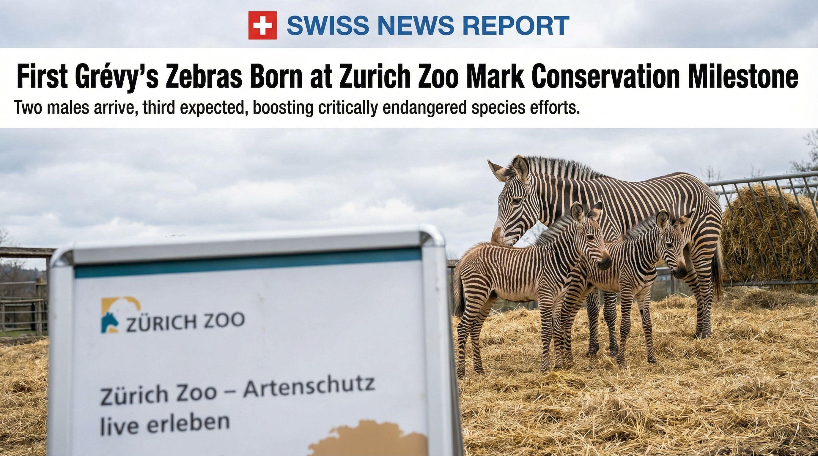 First Grévy's Zebras Born at Zurich Zoo Mark Conservation Milestone