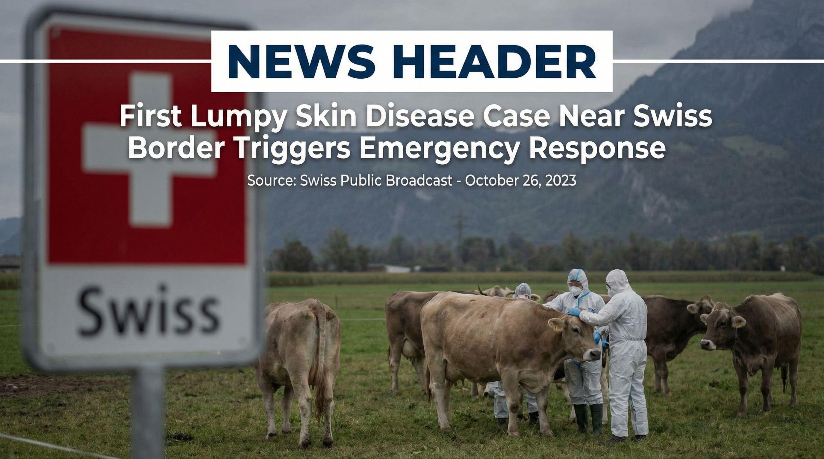First Lumpy Skin Disease Case Near Swiss Border Triggers Emergency Response