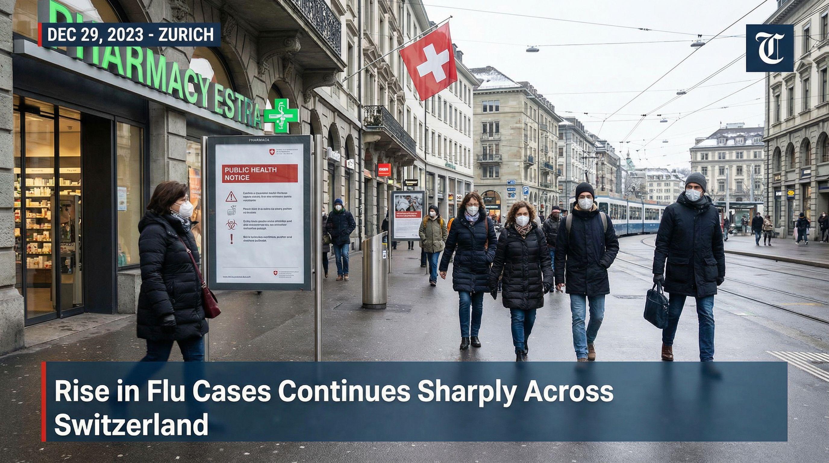 Rise in Flu Cases Continues Sharply Across Switzerland