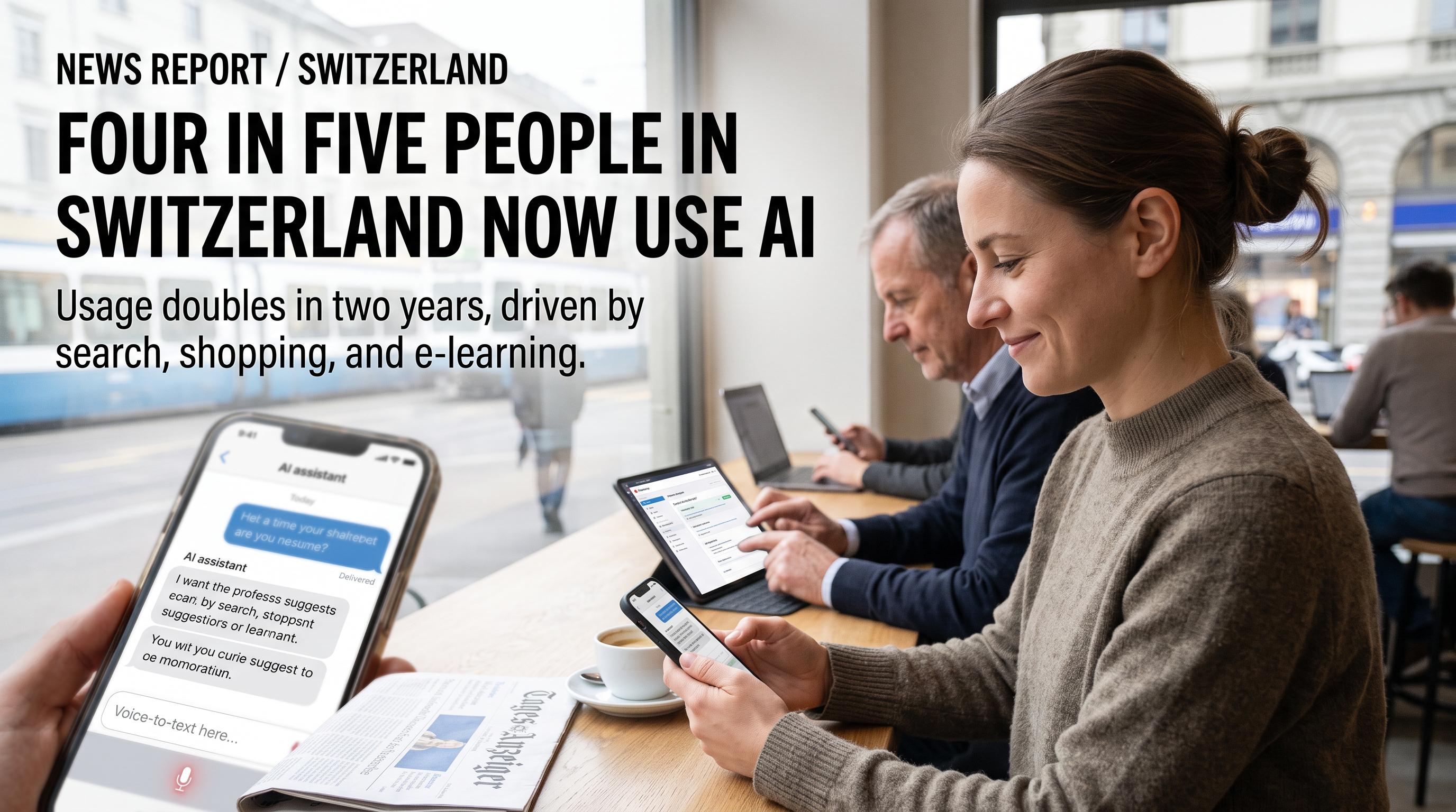 Four in five people in Switzerland now use AI