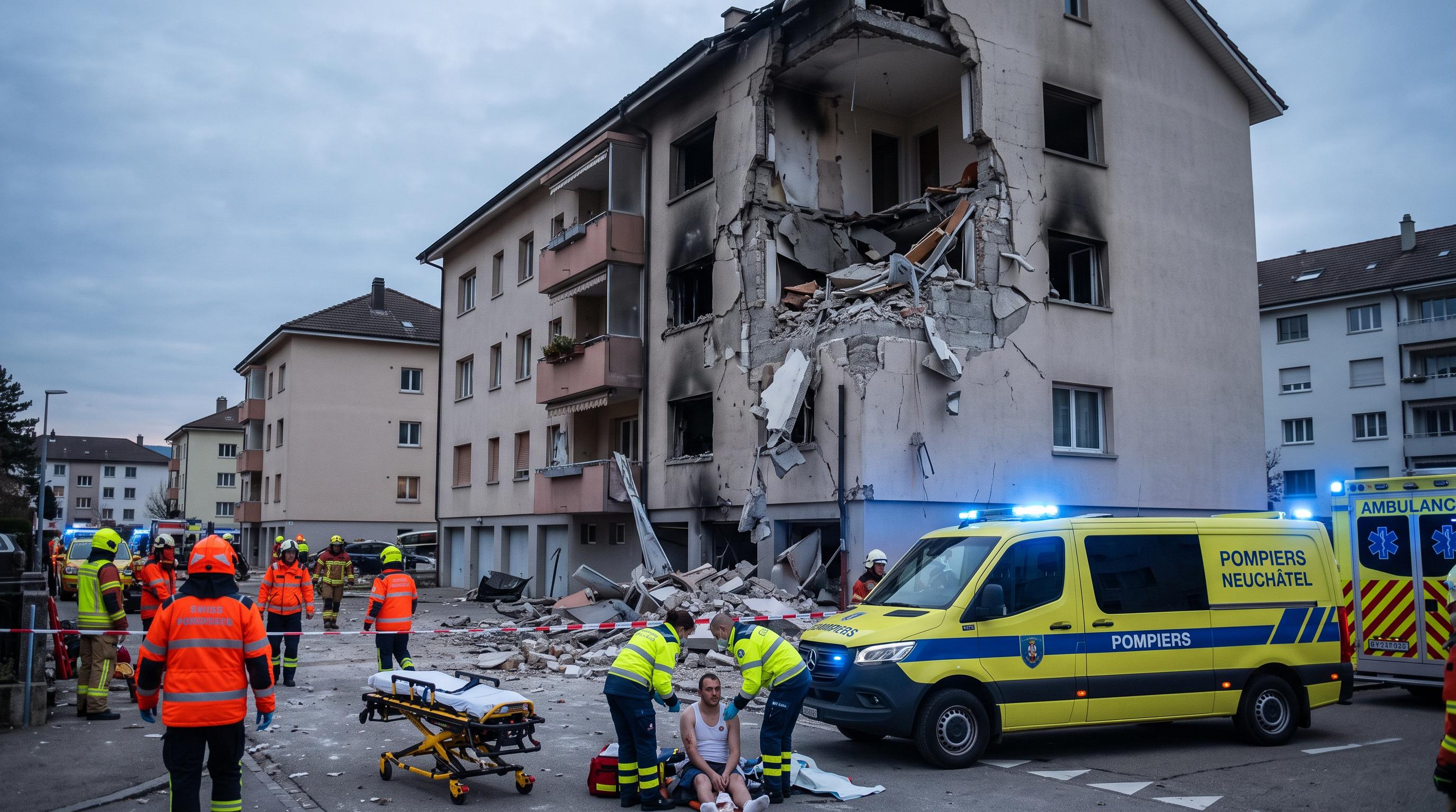 Four Injured in Neuchâtel Apartment Explosion