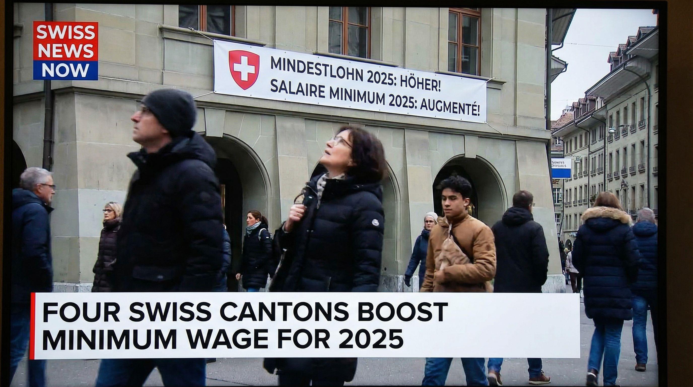 Four Swiss Cantons Boost Minimum Wage for 2025