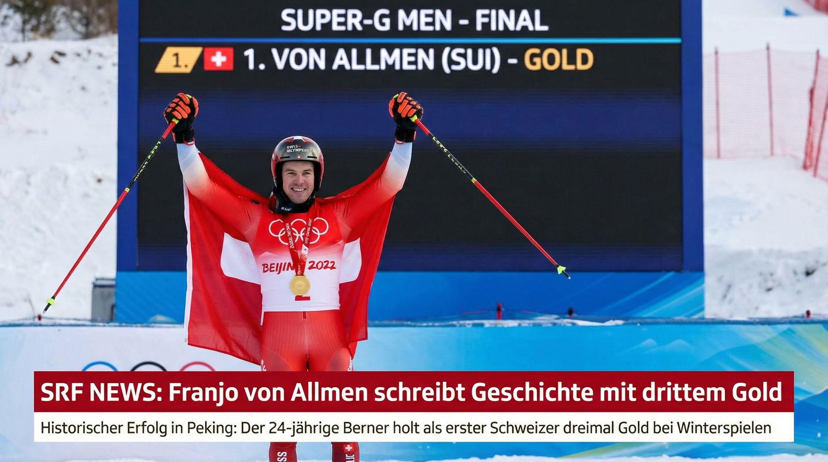Historic Feat: Franjo von Allmen Wins Third Gold, a First for Switzerland at a Winter Olympics