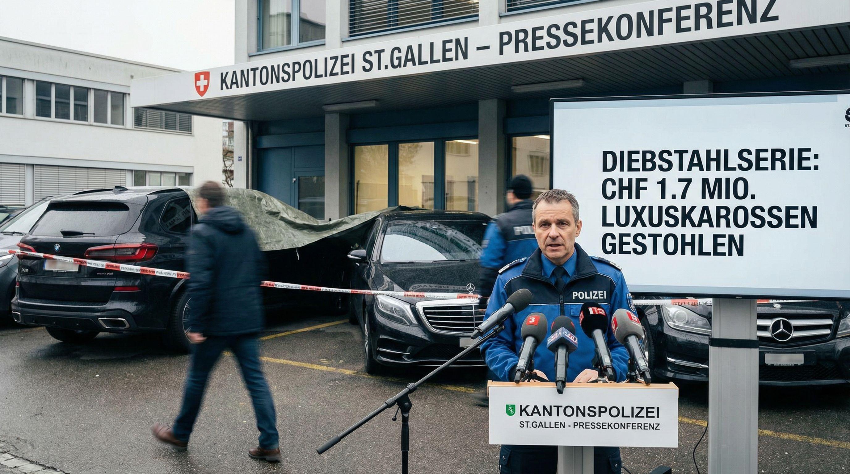 Gang Steals CHF 1.7 Million in Luxury Cars in Eastern Switzerland
