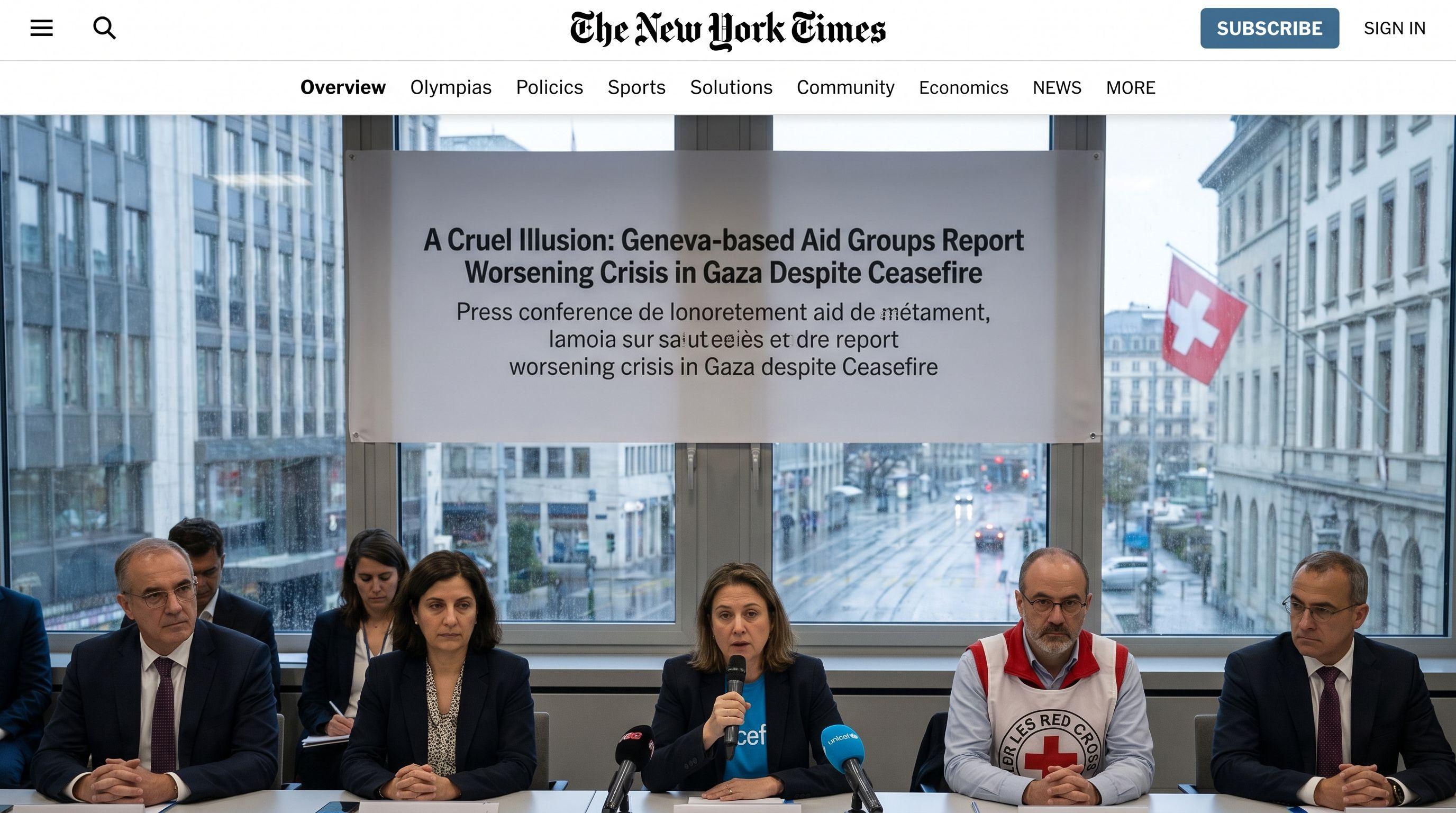 "A Cruel Illusion": Geneva-based Aid Groups Report Worsening Crisis in Gaza Despite Ceasefire