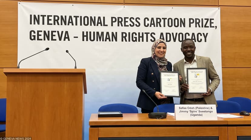 Geneva Prize Honours Palestinian and Ugandan Cartoonists for Human Rights Advocacy