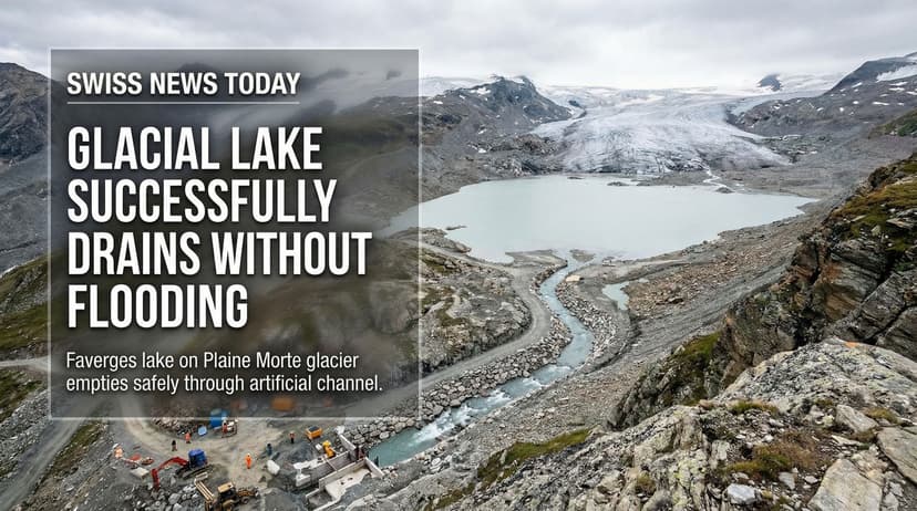Glacial Lake Successfully Drains Without Flooding