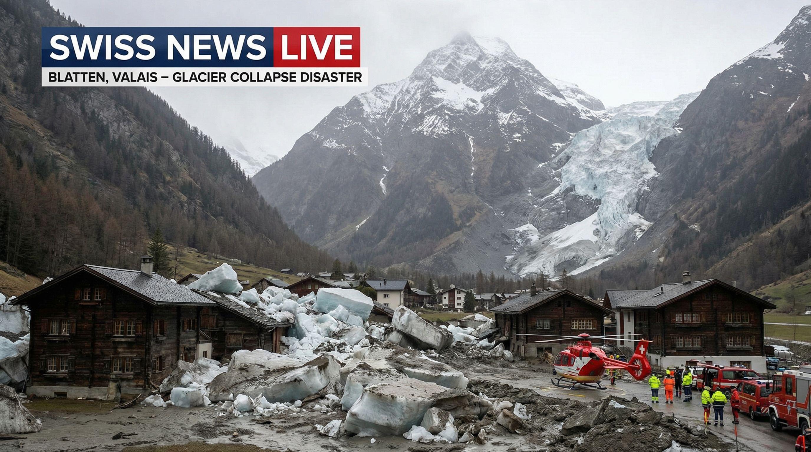 Glacier Disaster: Swiss Village of Blatten Buried Under Massive Collapse