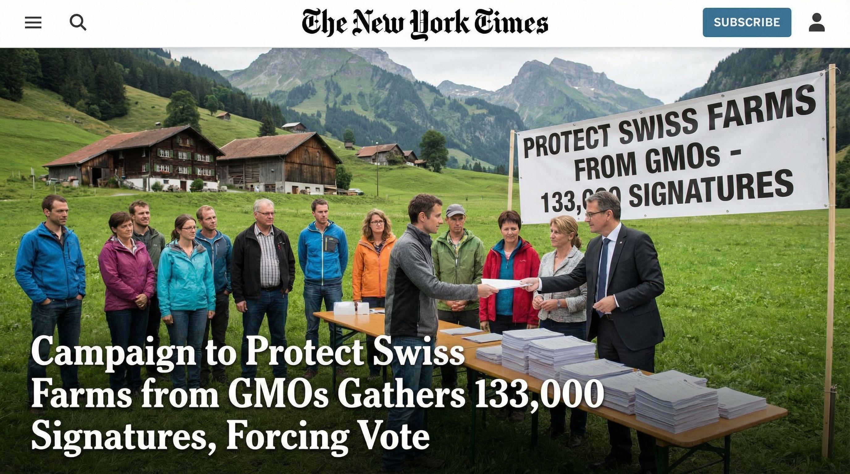 Campaign to Protect Swiss Farms from GMOs Gathers 133,000 Signatures, Forcing Vote
