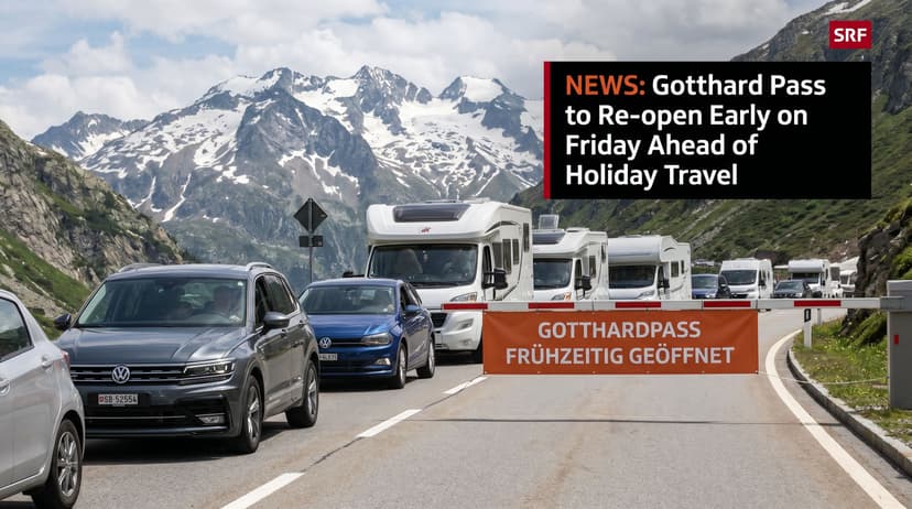 Gotthard Pass to Re-open Early on Friday Ahead of Holiday Travel