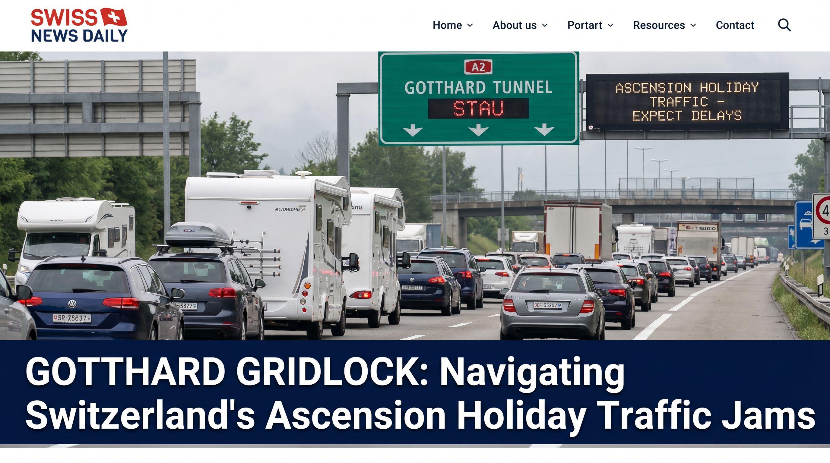 Gotthard Gridlock: Navigating Switzerland's Ascension Holiday Traffic Jams