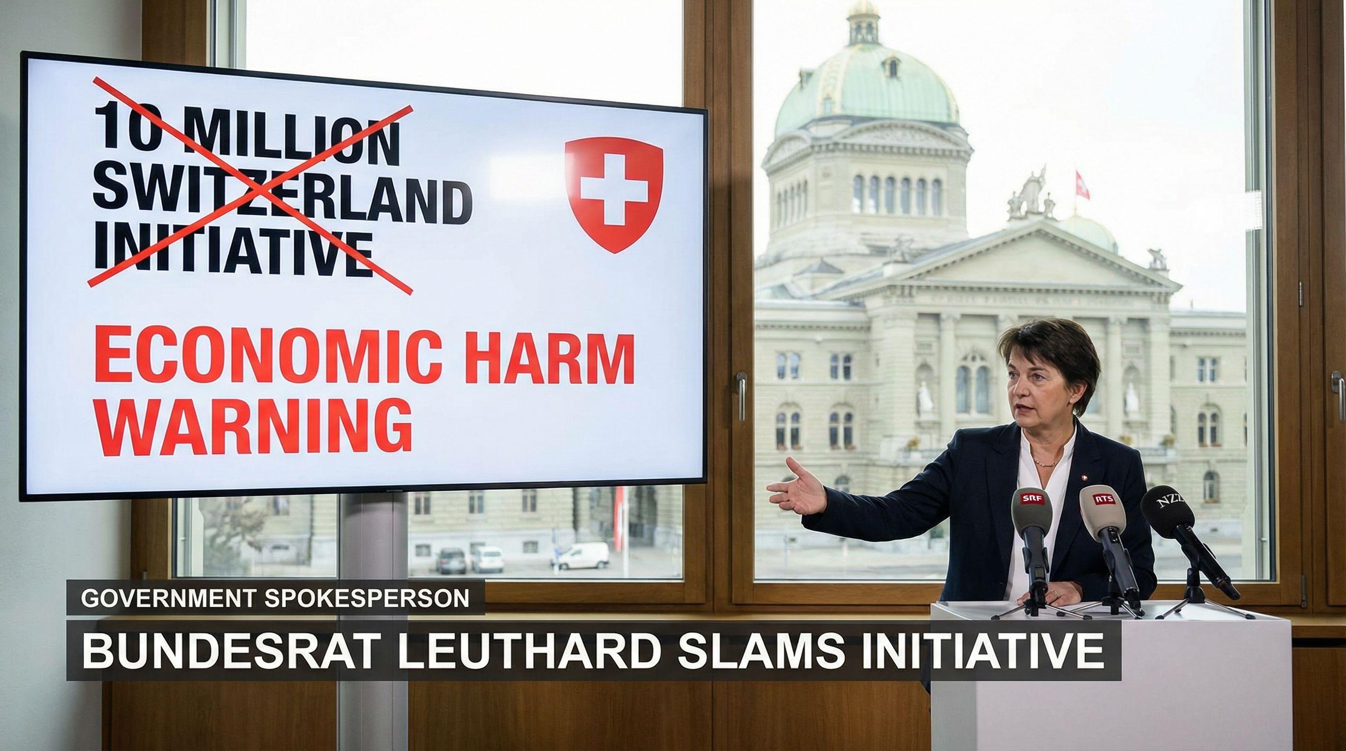 Government Slams '10 Million Switzerland' Initiative, Warning of Economic Harm