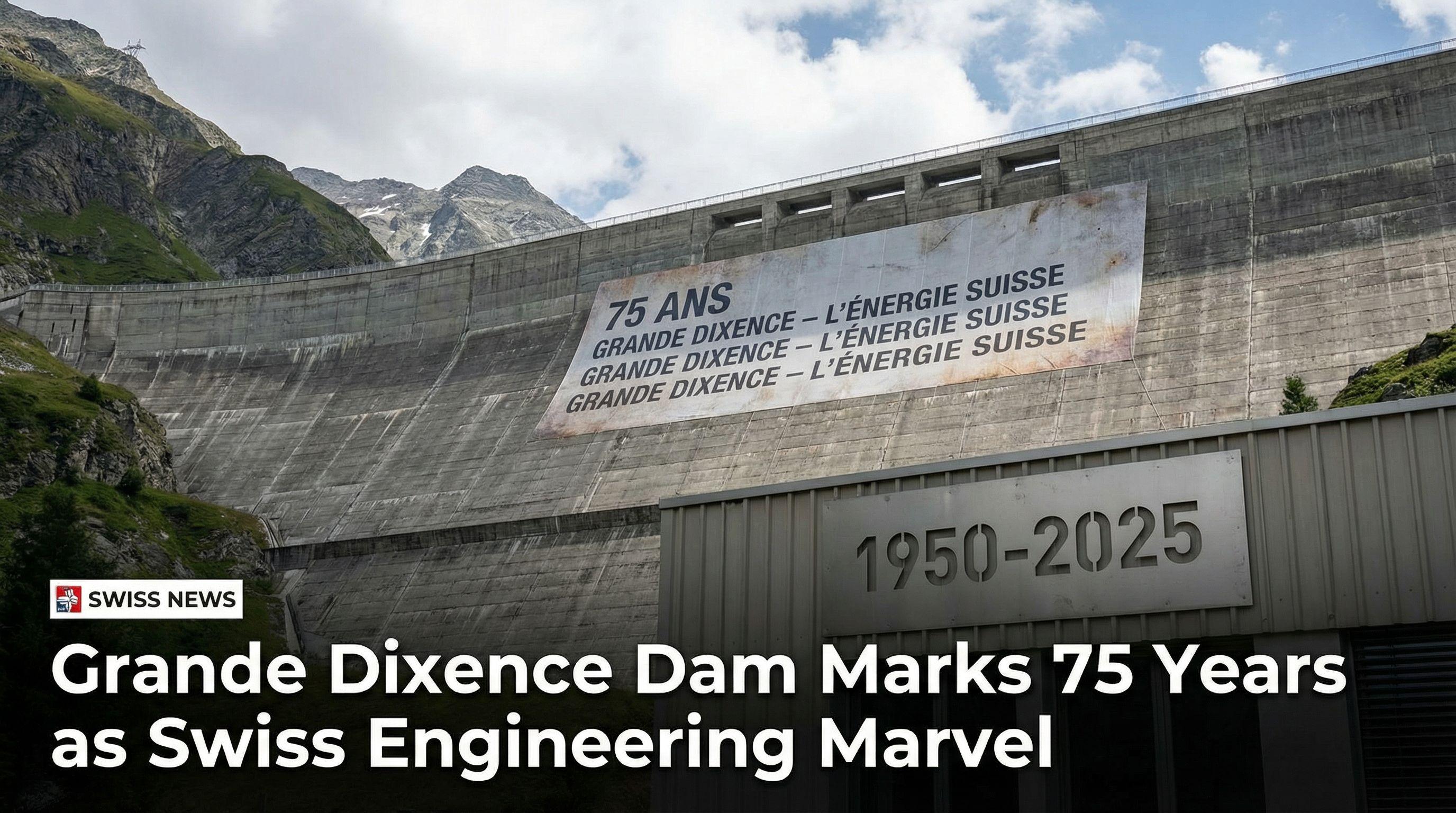 Grande Dixence Dam Marks 75 Years as Swiss Engineering Marvel