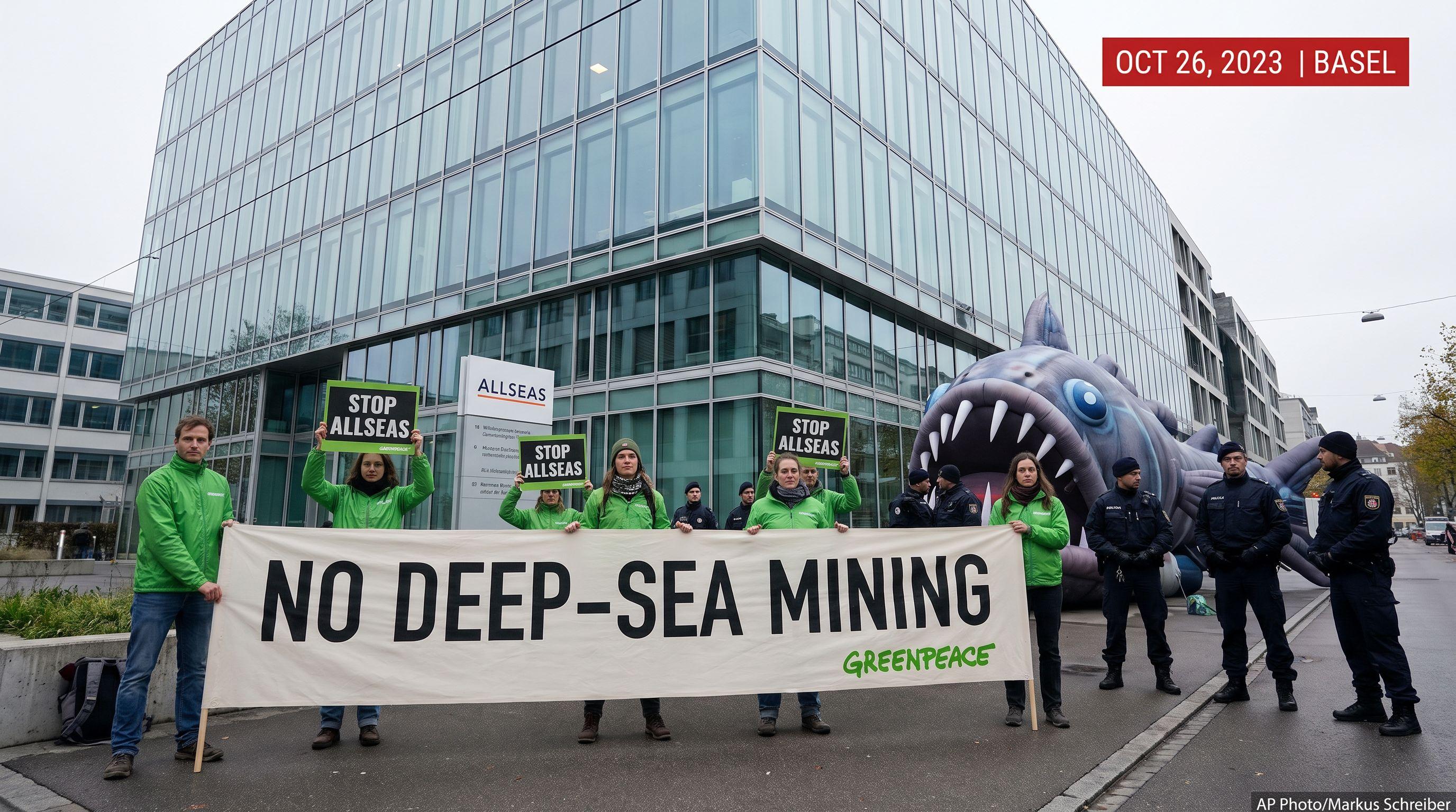 Greenpeace Activists Protest Swiss-Based Firm's Deep-Sea Mining Plans