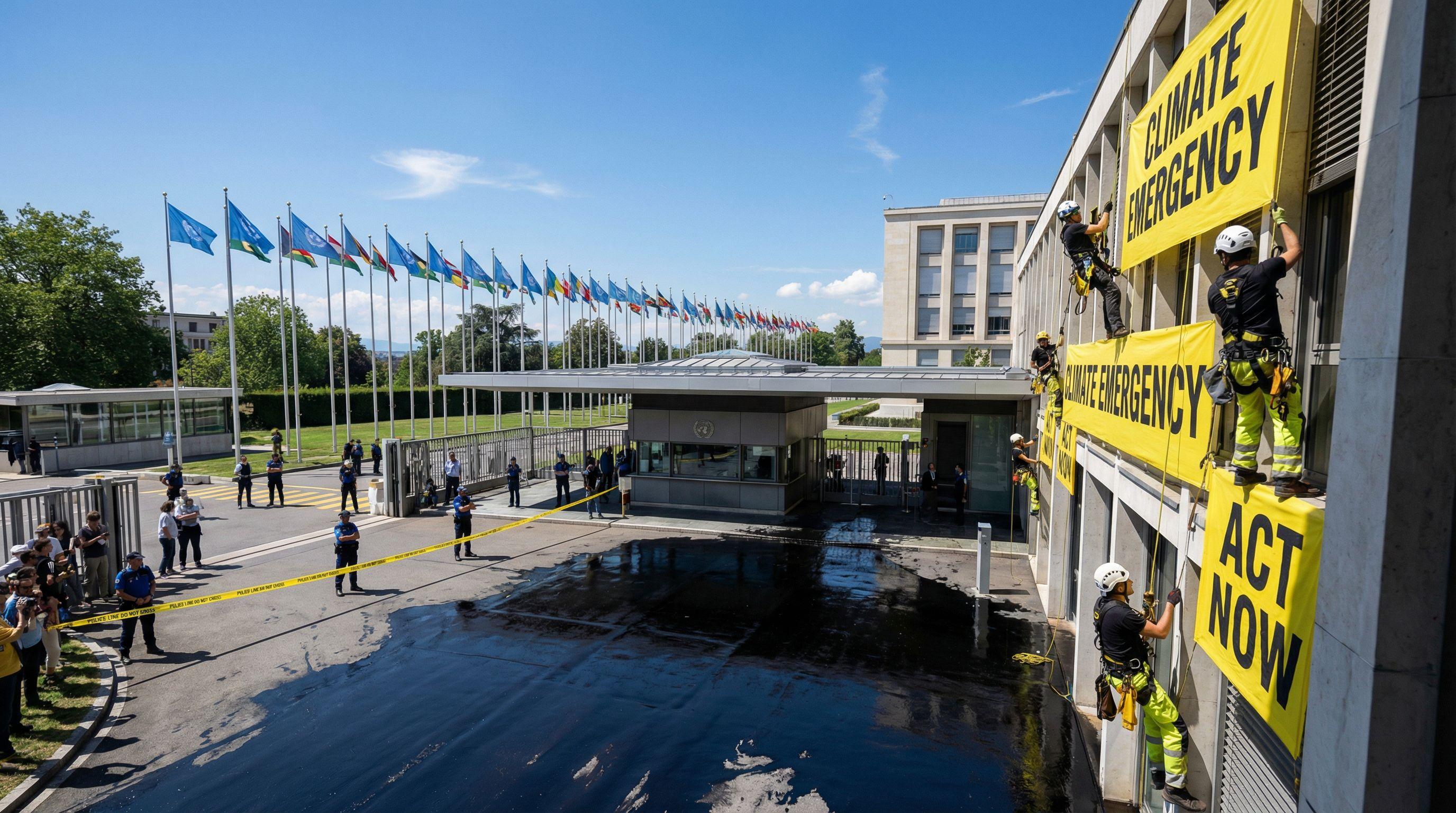 Greenpeace Protests at UN Geneva During Plastics Conference