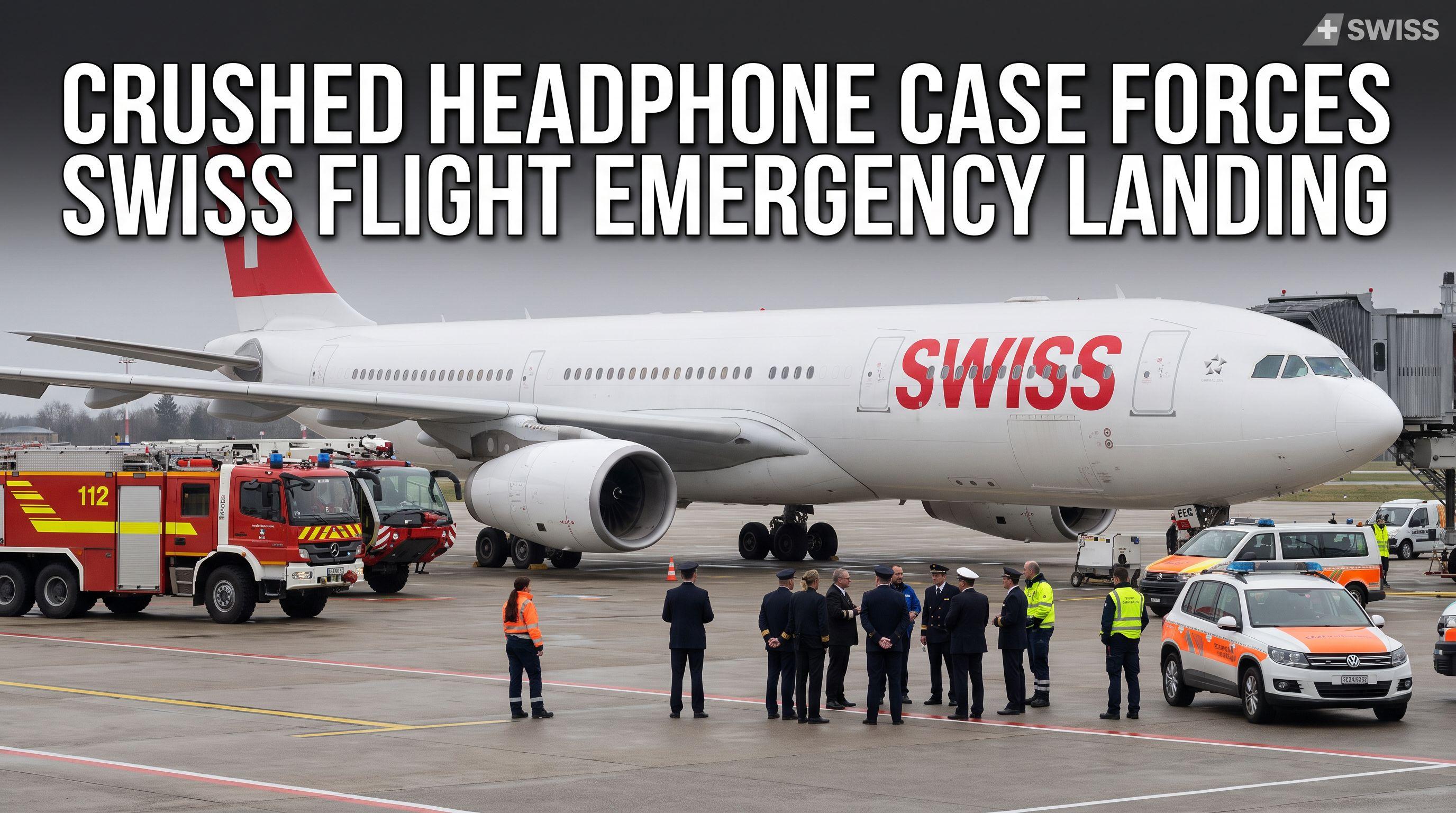 Crushed Headphone Case Forces SWISS Flight Emergency Landing