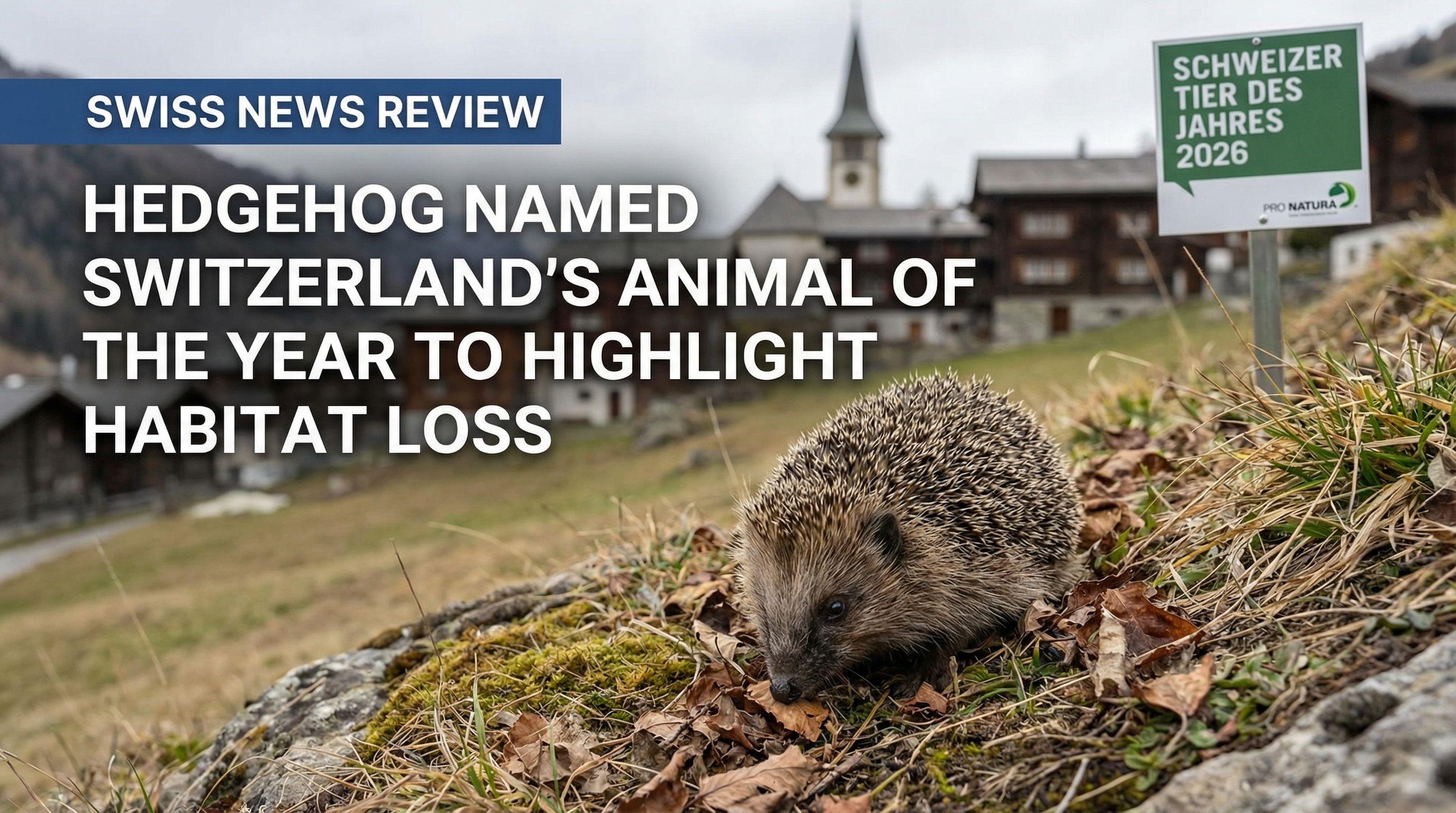 Hedgehog Named Switzerland's Animal of the Year to Highlight Habitat Loss