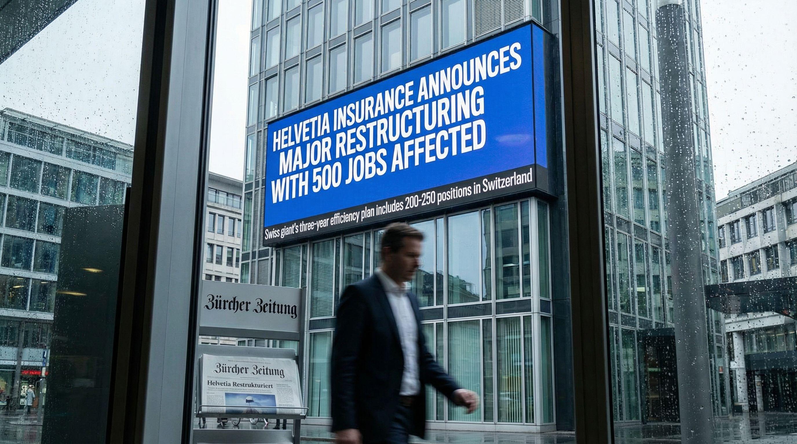 Helvetia Insurance Announces Major Restructuring with 500 Jobs Affected