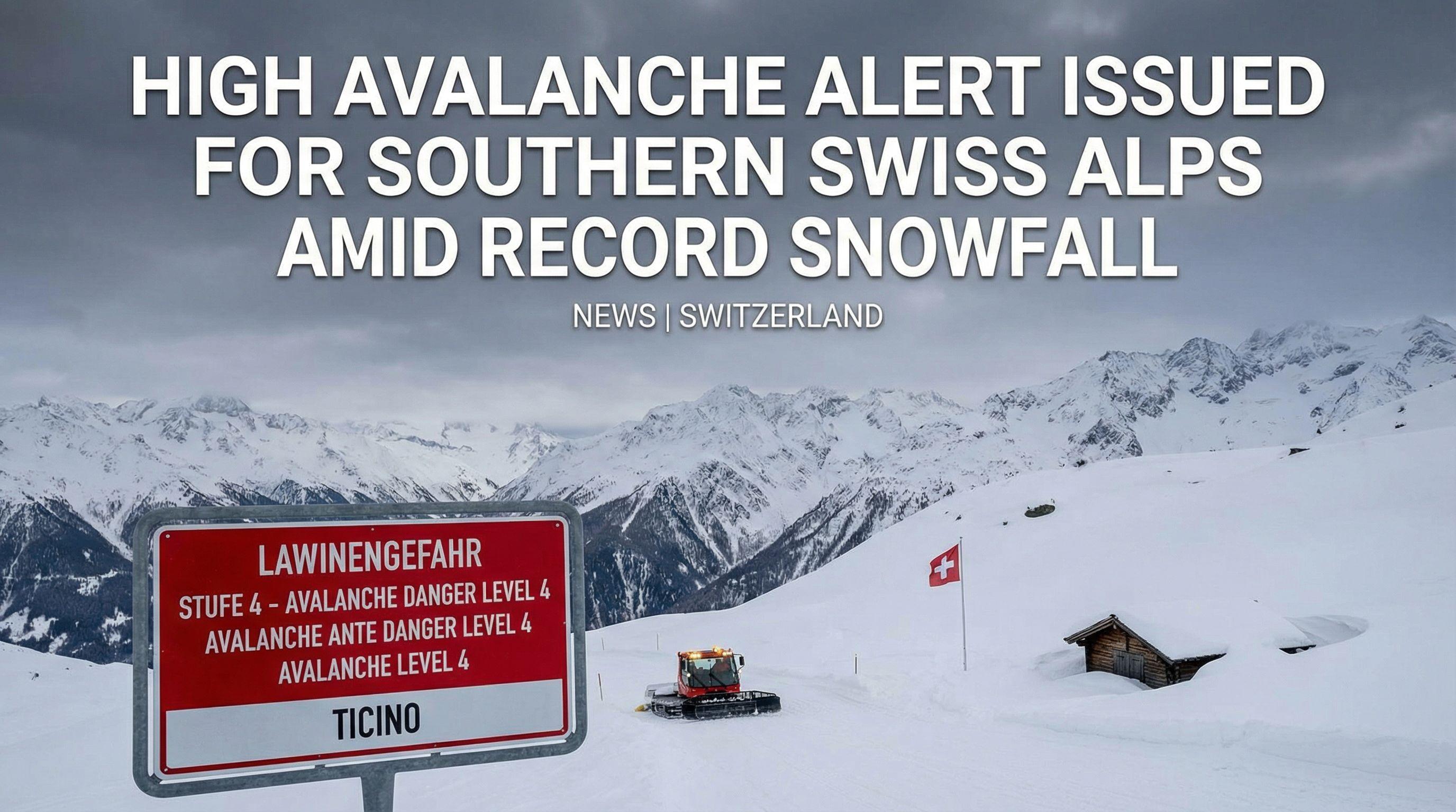 High Avalanche Alert Issued for Southern Swiss Alps Amid Record Snowfall