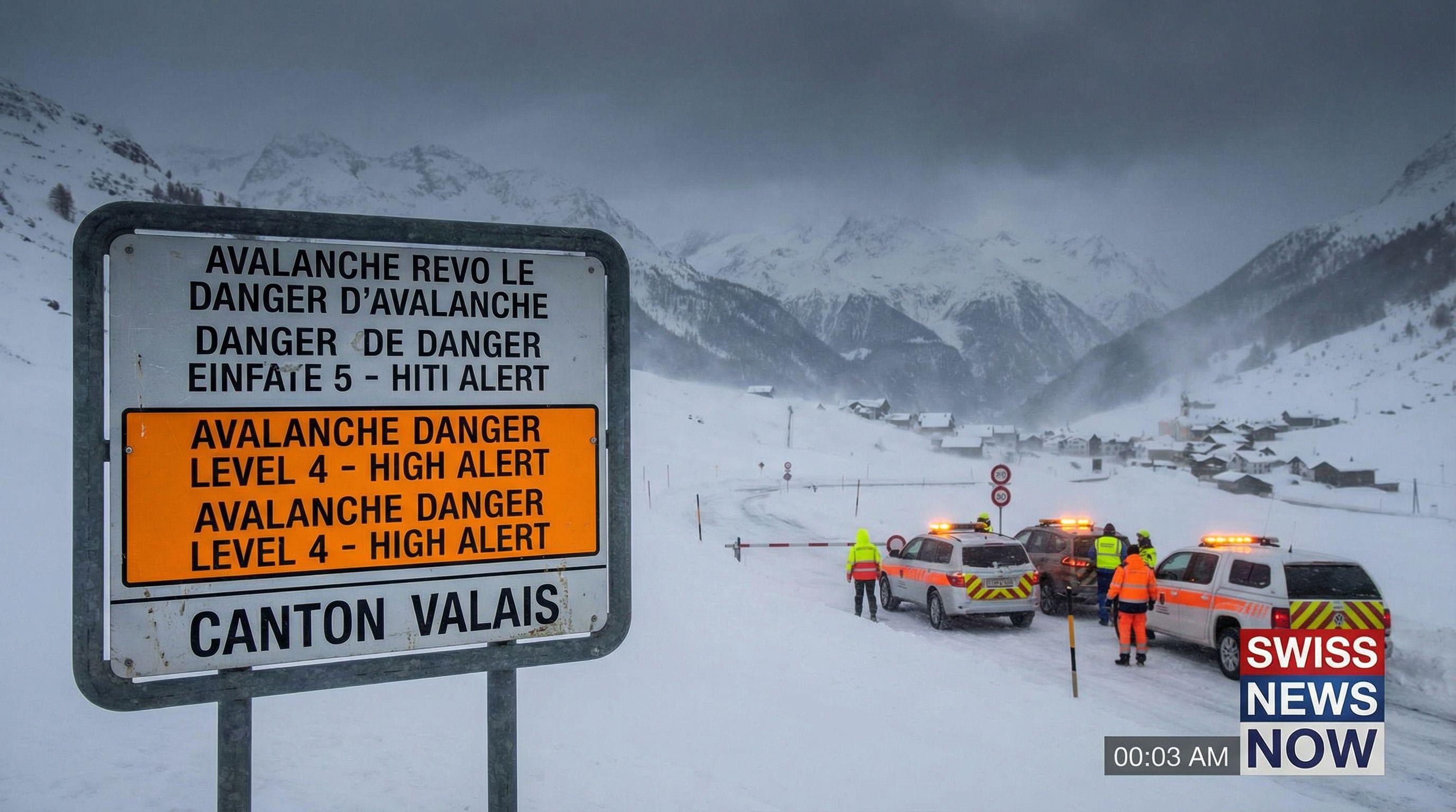 High Avalanche Alert Issued for Canton Valais Amid Severe Weather
