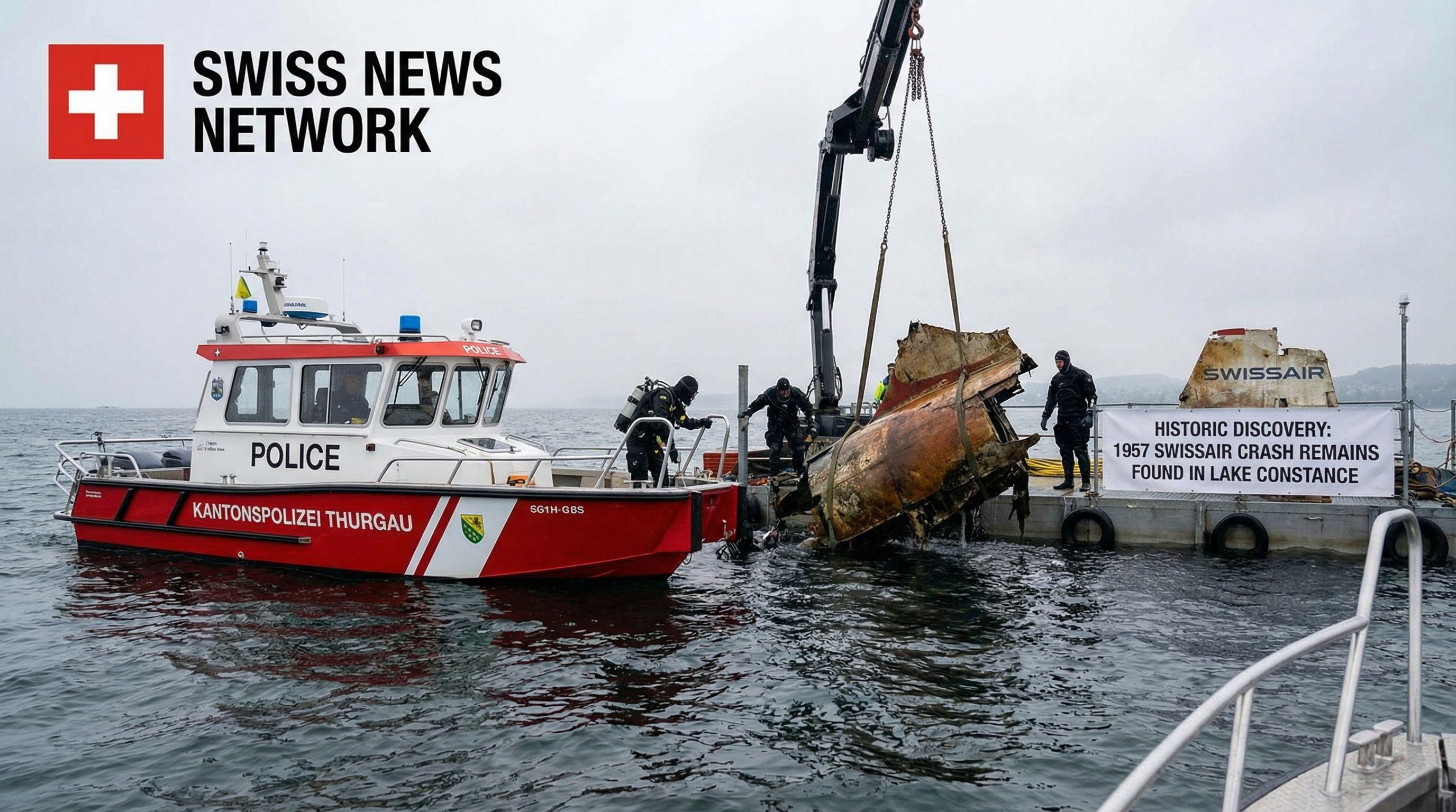 Historic Discovery: 1957 Swissair Crash Remains Found in Lake Constance