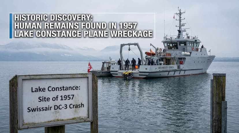 Historic Discovery: Human Remains Found in 1957 Lake Constance Plane Wreckage