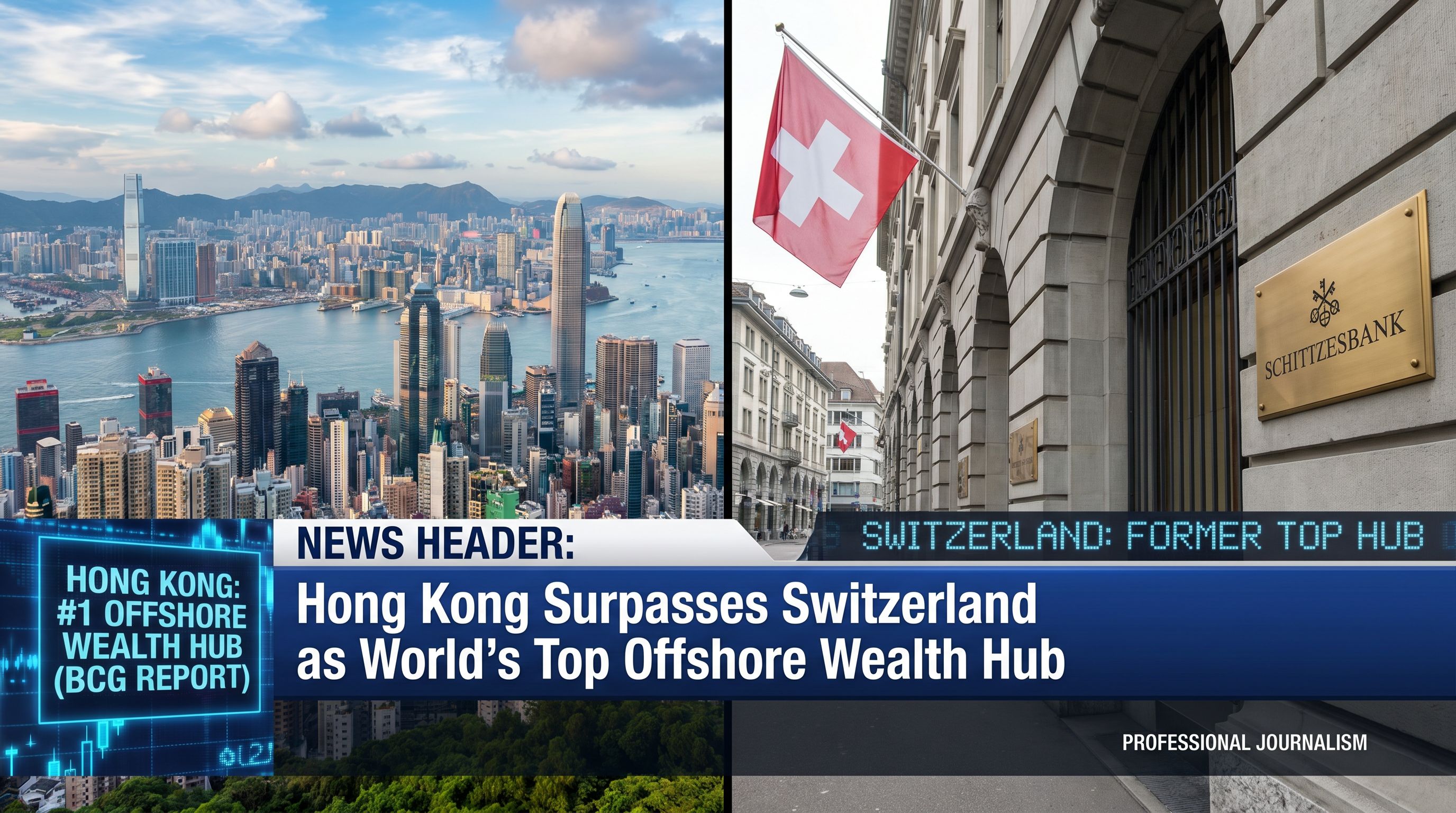 Hong Kong Overtakes Switzerland as World's Top Offshore Wealth Hub