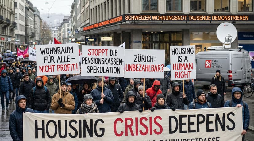 Housing Crisis Deepens: Thousands Protest Pension Fund Property Ownership in Zurich
