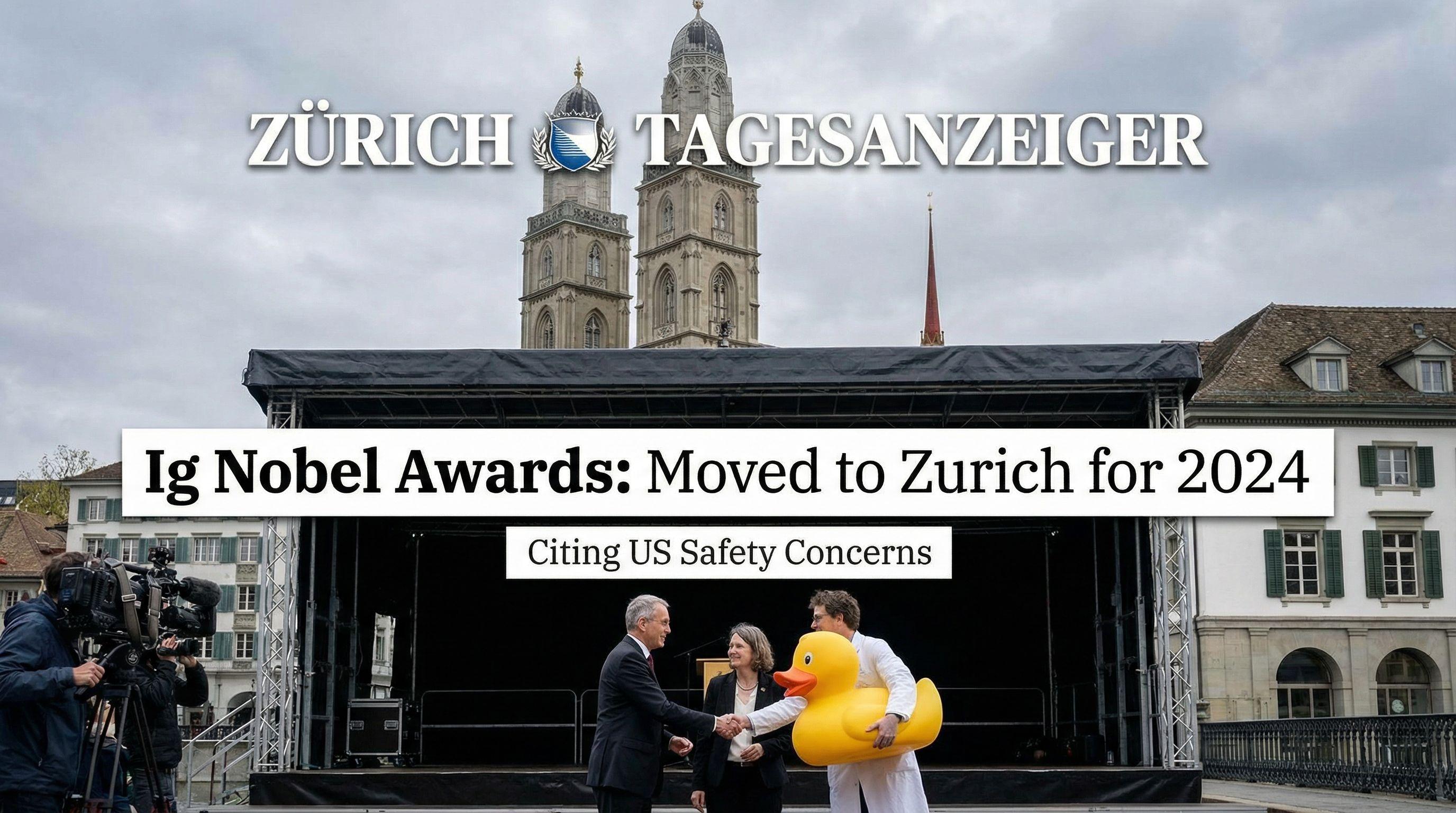 Citing US Visa and Safety Concerns, Satirical Ig Nobel Awards to Relocate to Zurich