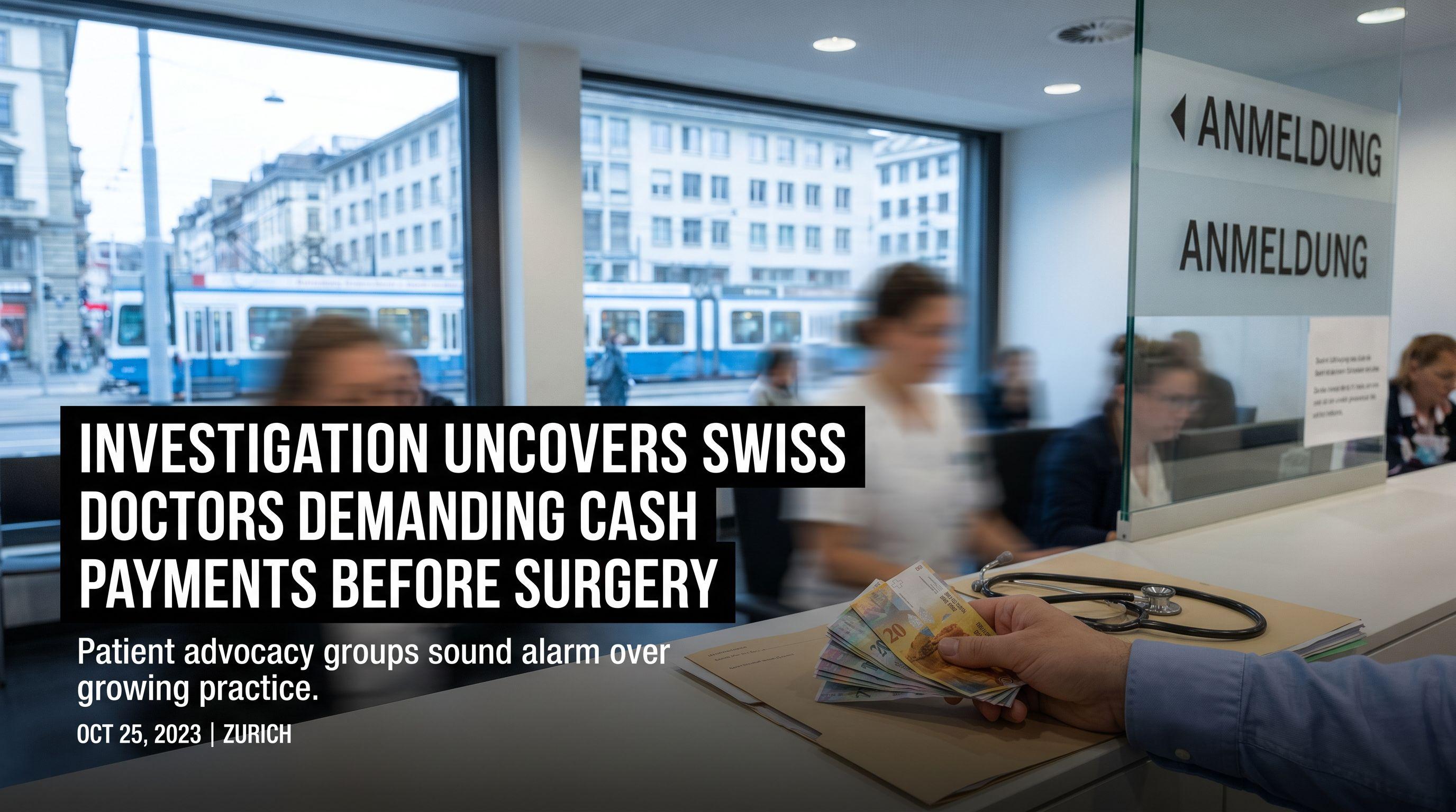 Investigation Uncovers Swiss Doctors Demanding Cash Payments Before Surgery
