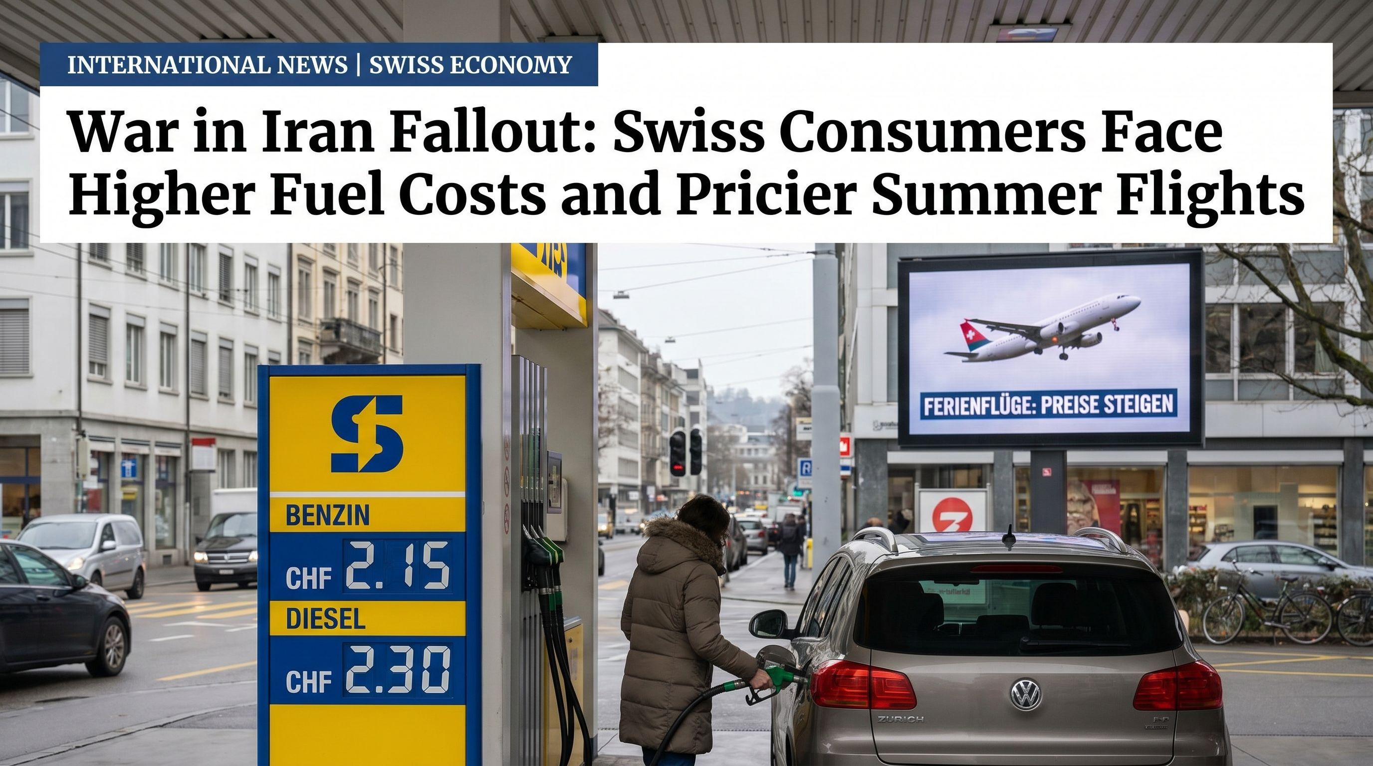 War in Iran Fallout: Swiss Consumers Face Higher Fuel Costs and Pricier Summer Flights