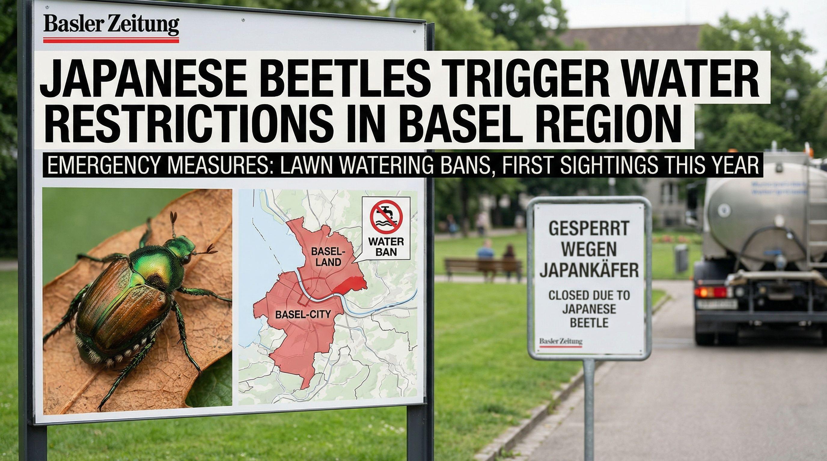 Japanese Beetles Trigger Water Restrictions in Basel Region