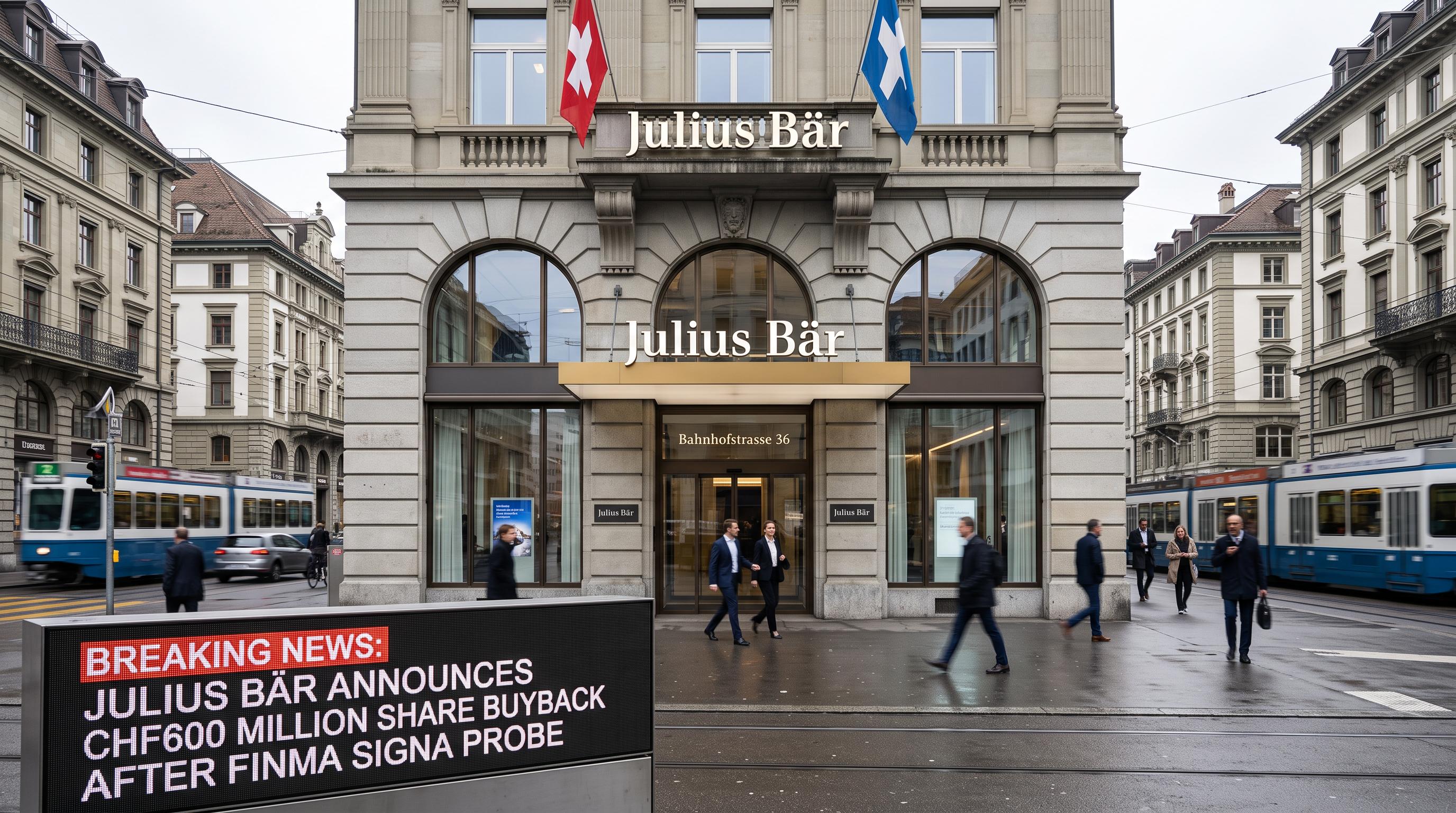 Julius Bär announces CHF600 million share buyback after Signa probe