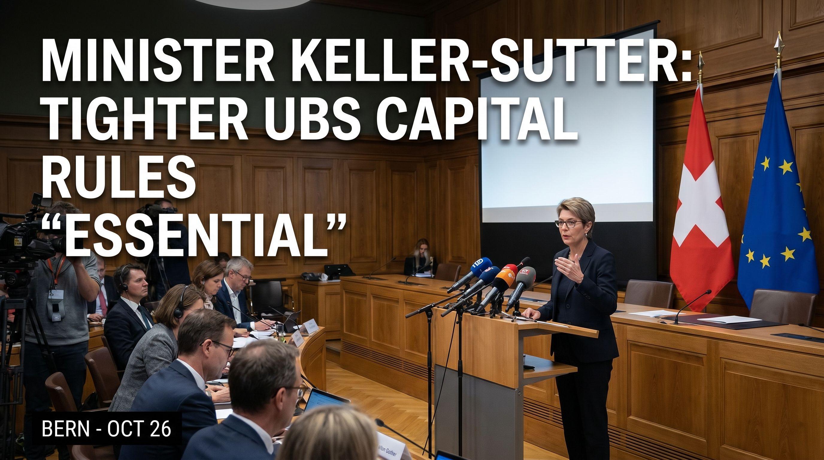 Finance Minister Stands Firm on UBS: Tighter Capital Rules 'Justified and Essential'