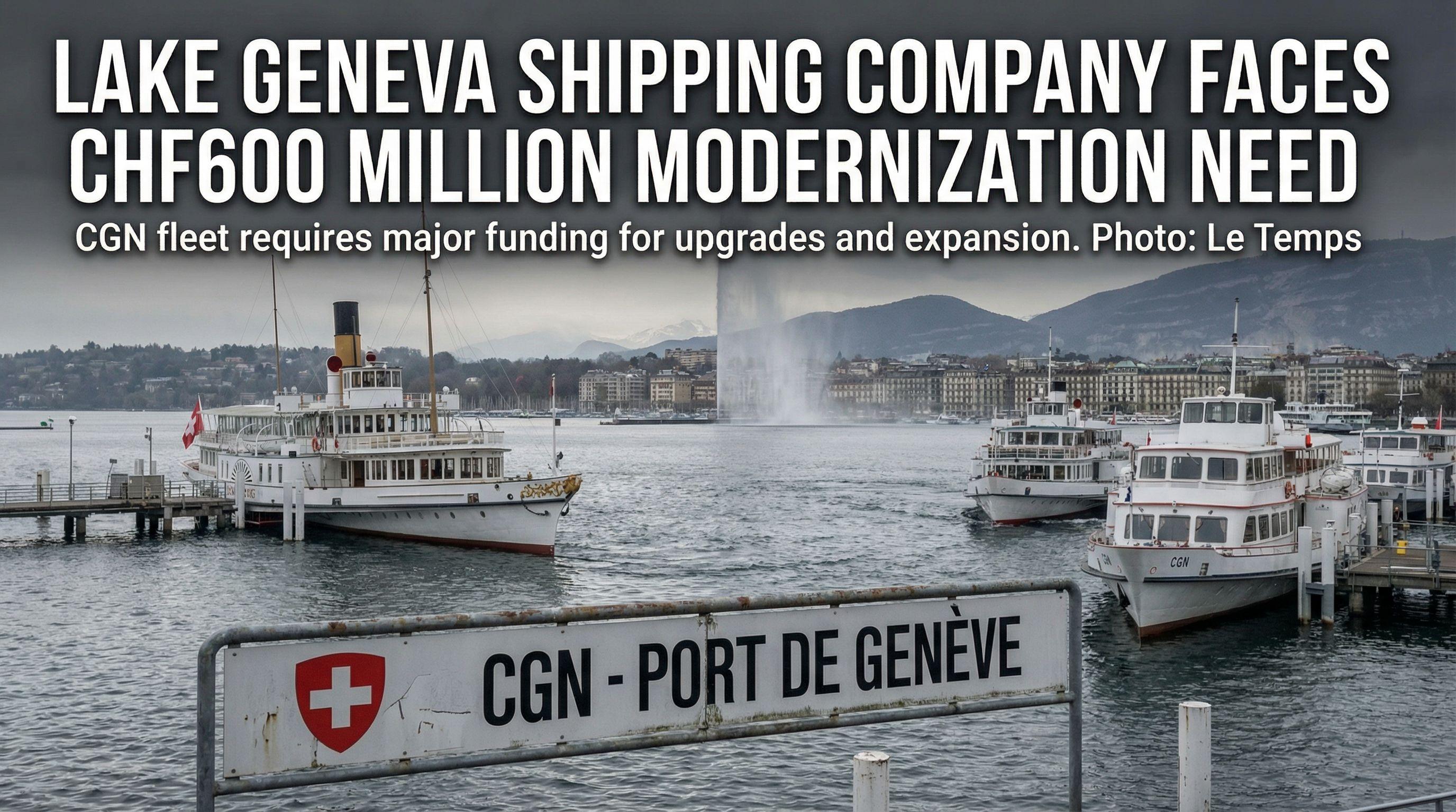 Lake Geneva Shipping Company Faces CHF600 Million Modernization Need