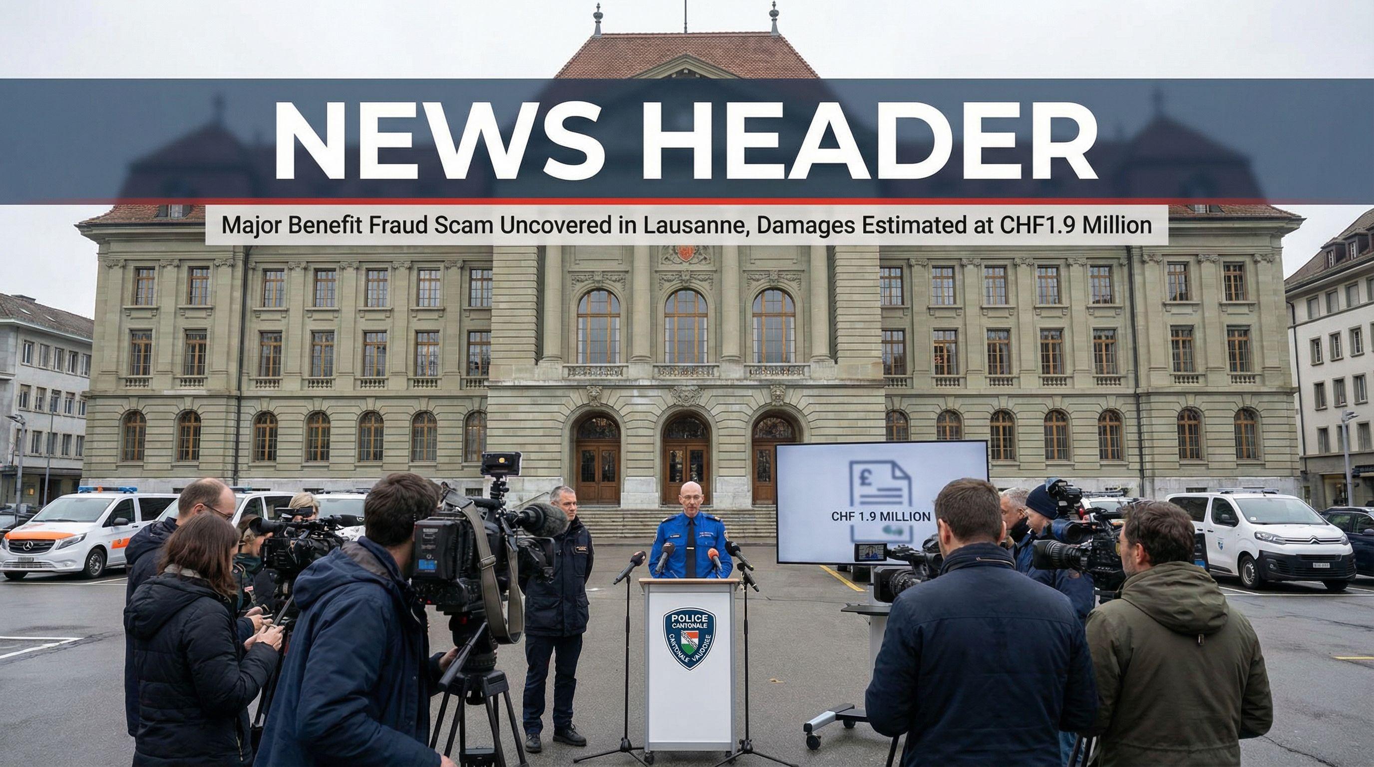 Major Benefit Fraud Scam Uncovered in Lausanne, Damages Estimated at CHF1.9 Million