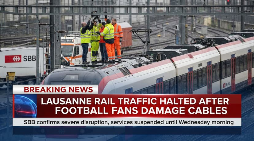 Lausanne Rail Traffic Halted After Football Fans Damage Cables