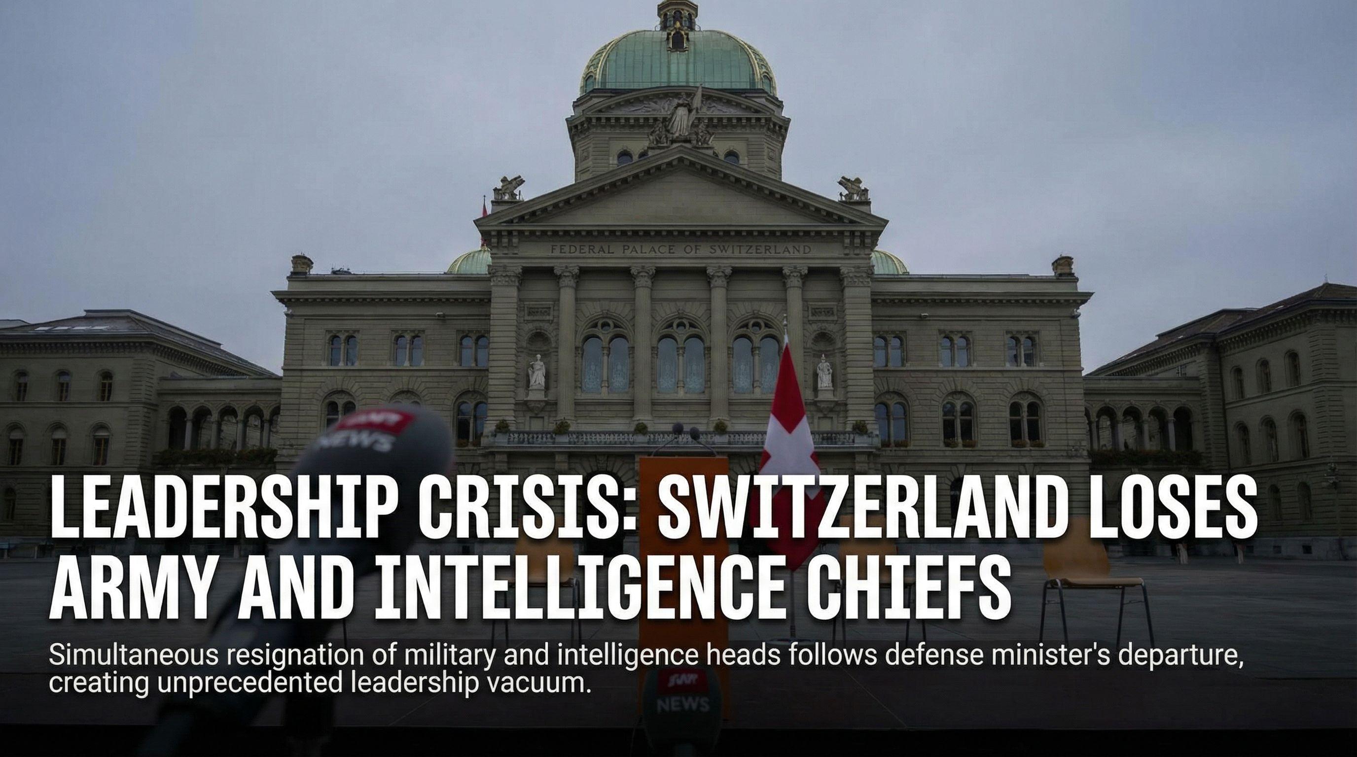 Leadership Crisis: Switzerland Loses Army and Intelligence Chiefs