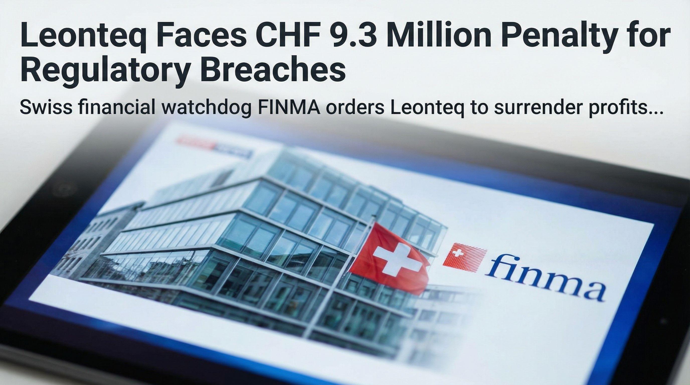 Leonteq Faces CHF 9.3 Million Penalty for Regulatory Breaches