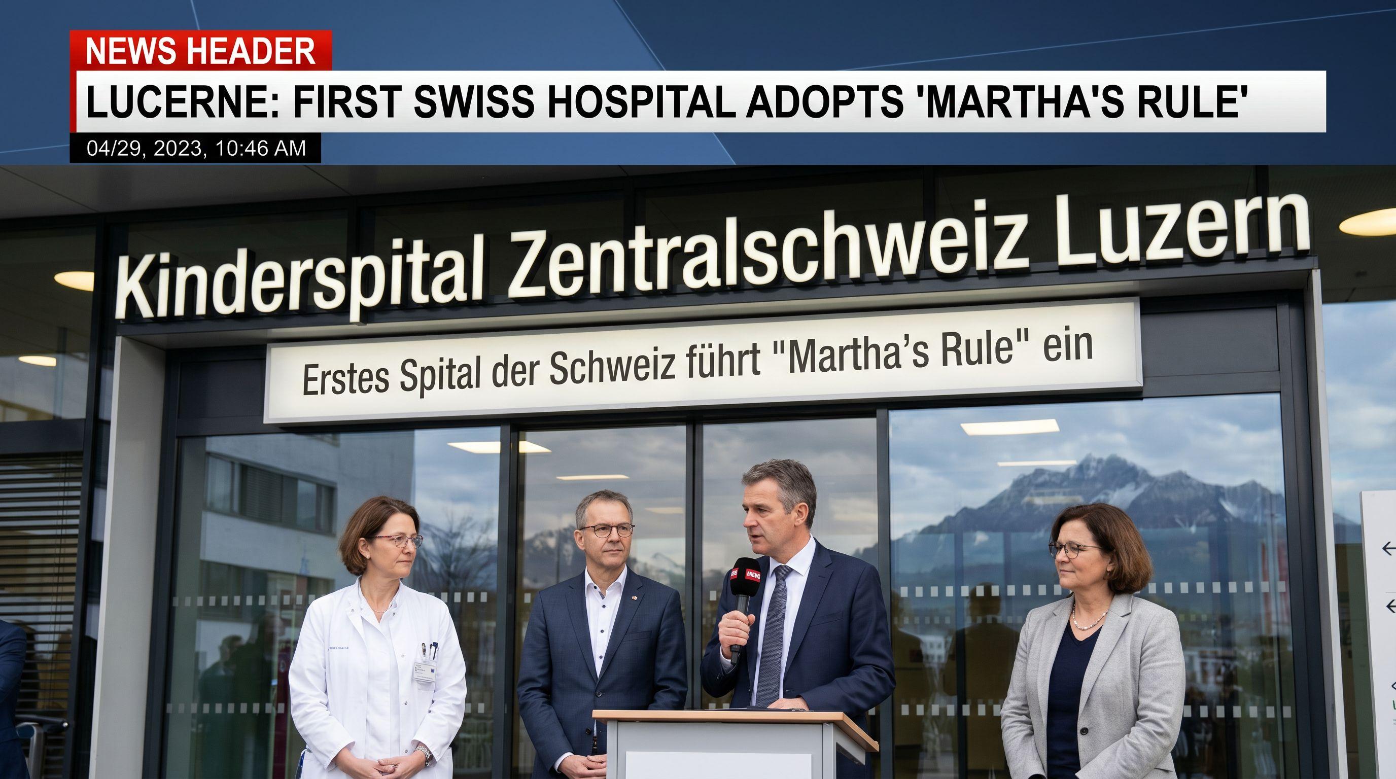 Lucerne Children's Hospital Becomes First in Switzerland to Adopt 'Martha's Rule'