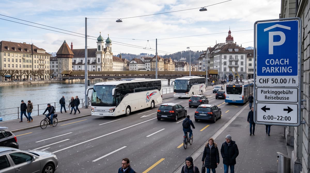 Lucerne coach traffic drops after parking charges