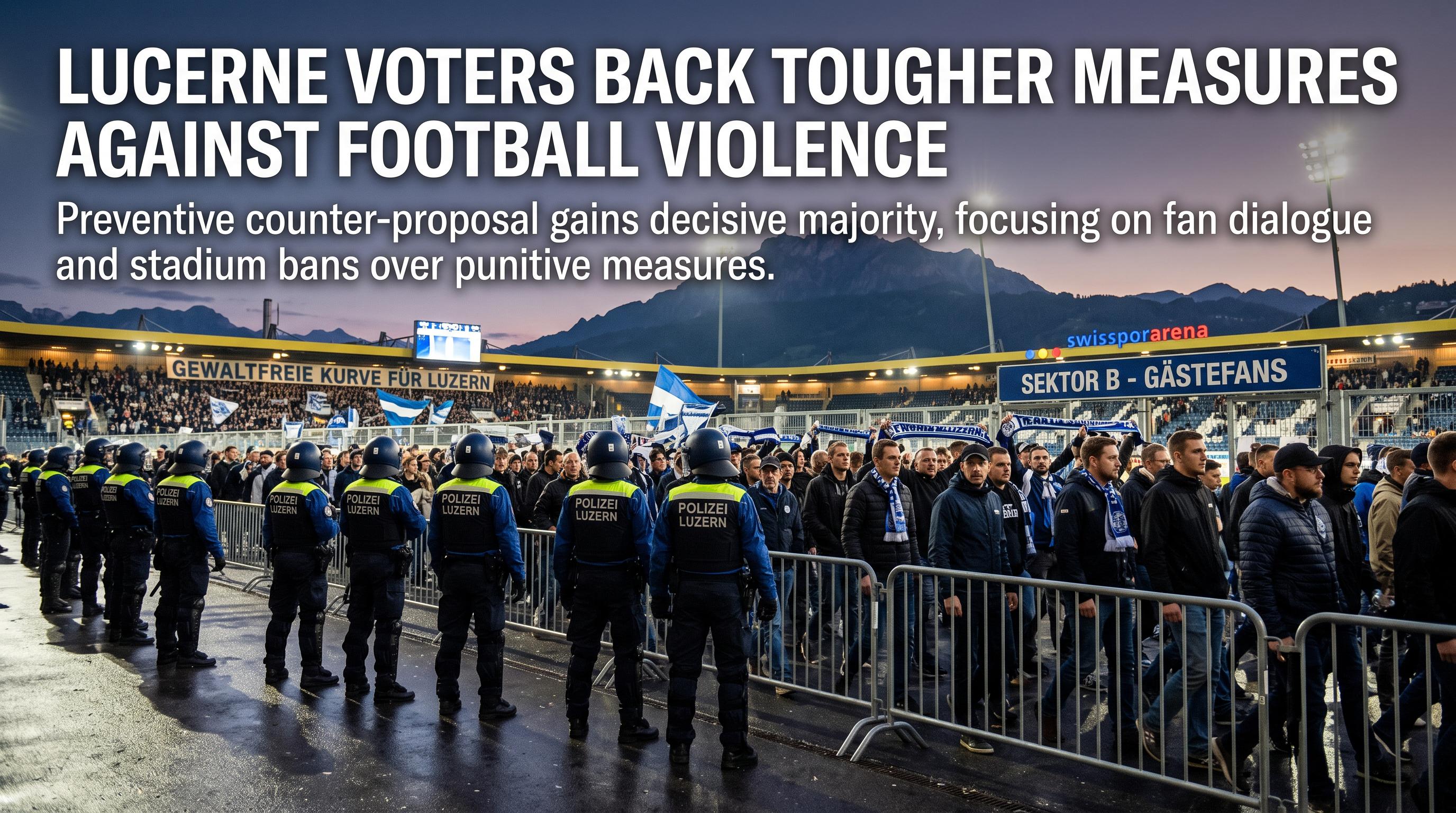Lucerne voters back tougher measures against football violence
