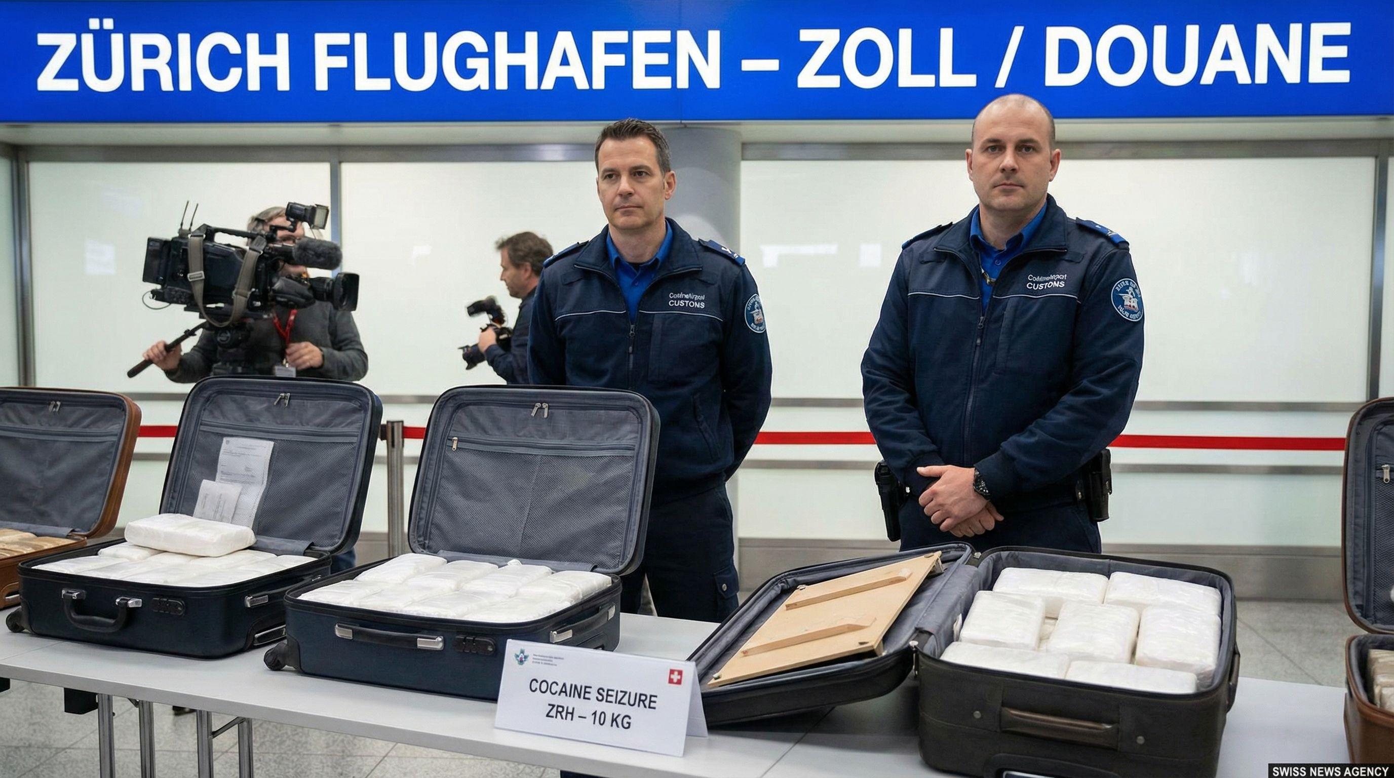 Major Cocaine Bust at Zurich Airport Nets 10kg Haul