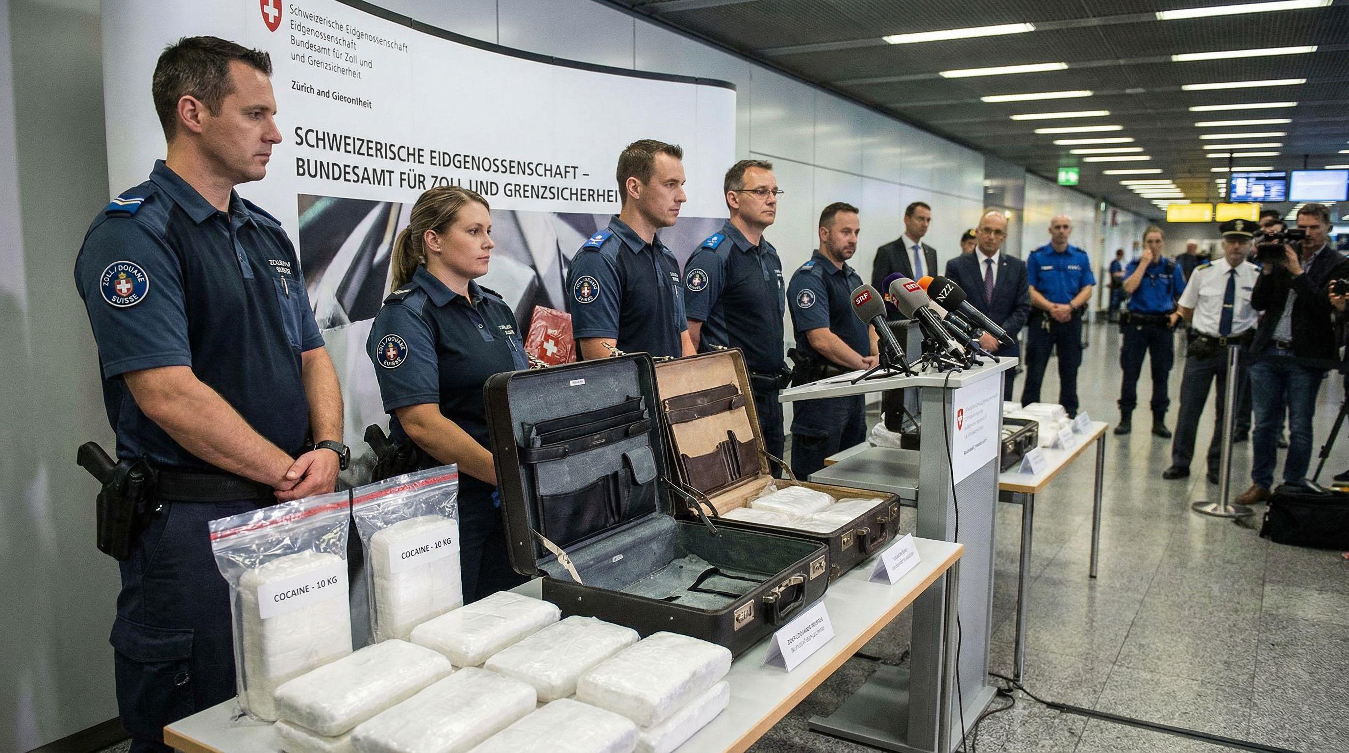 Major Drug Bust: 10kg Cocaine Seized at Zurich Airport