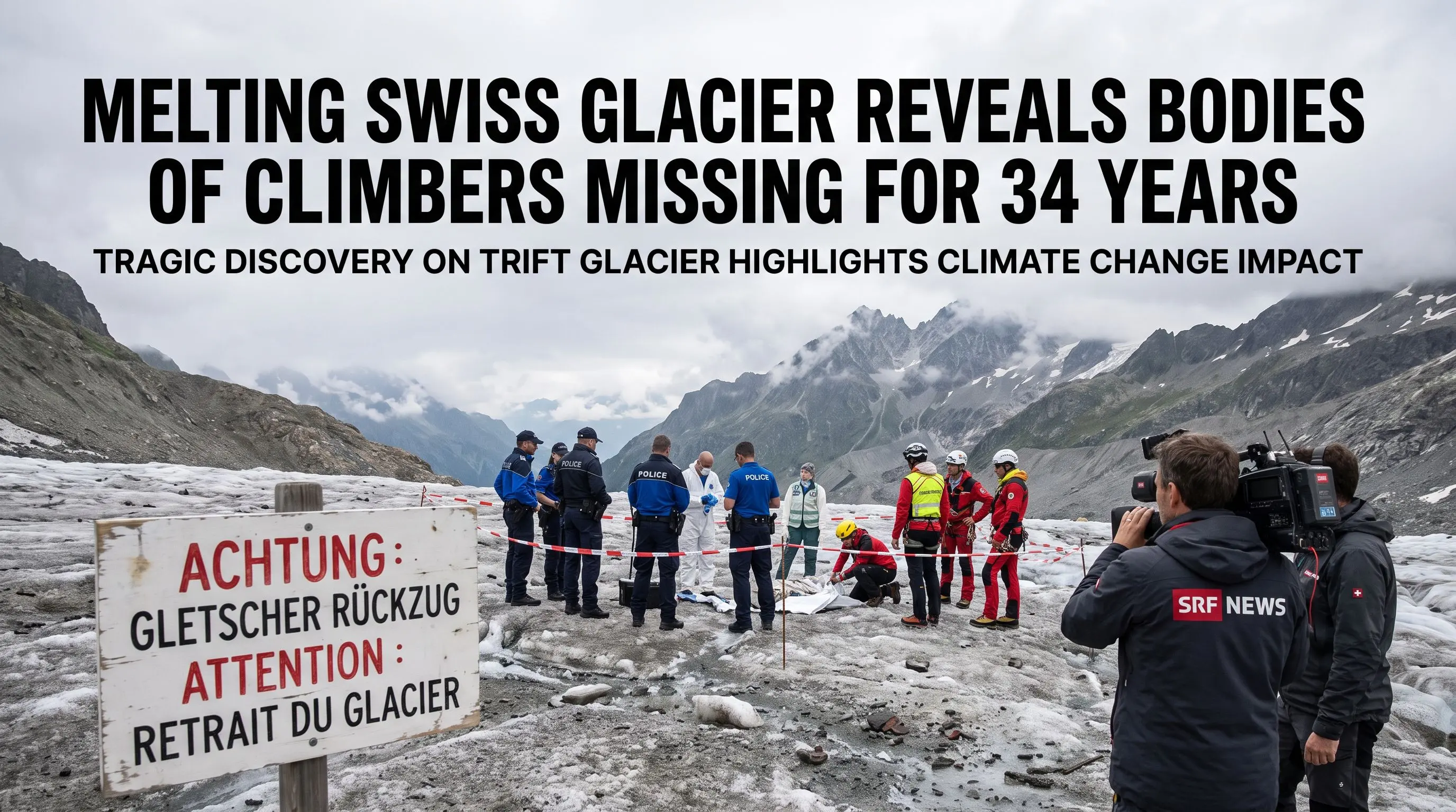 Melting Swiss Glacier Reveals Bodies of Climbers Missing for 34 Years