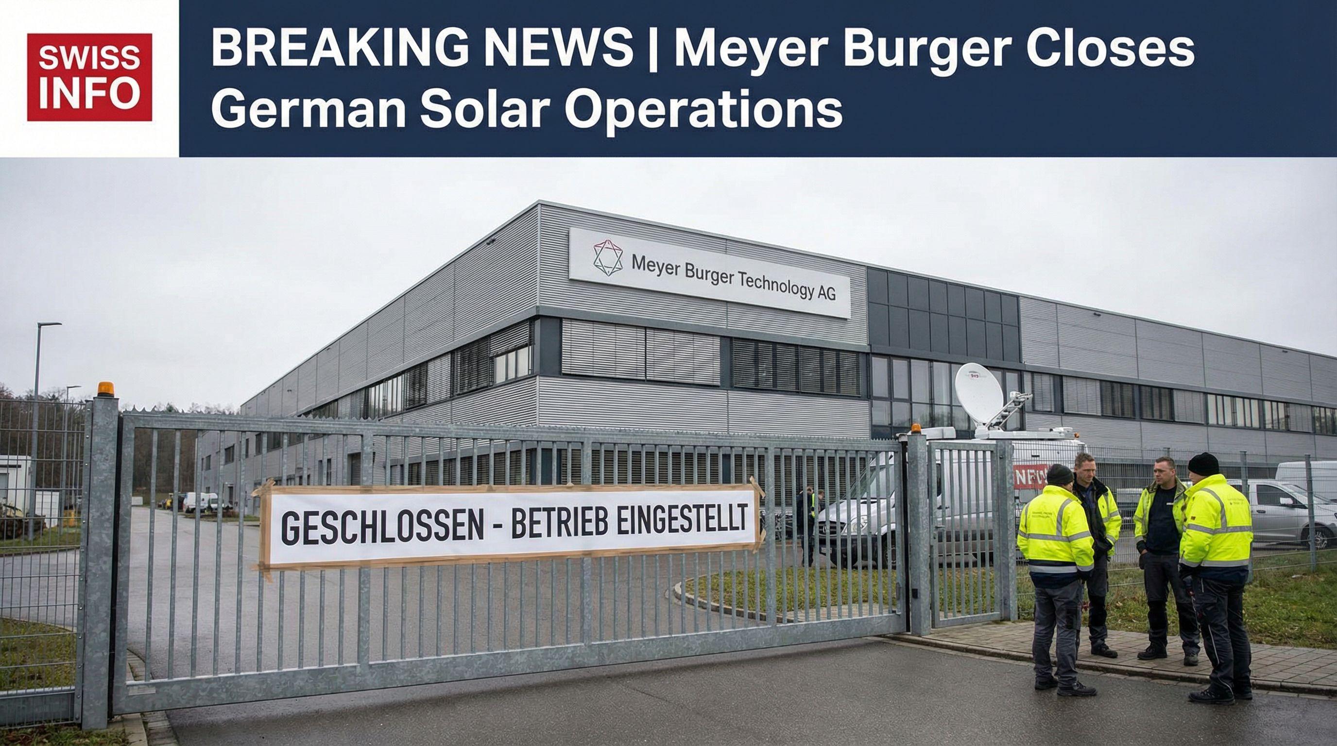 Meyer Burger Closes German Solar Operations