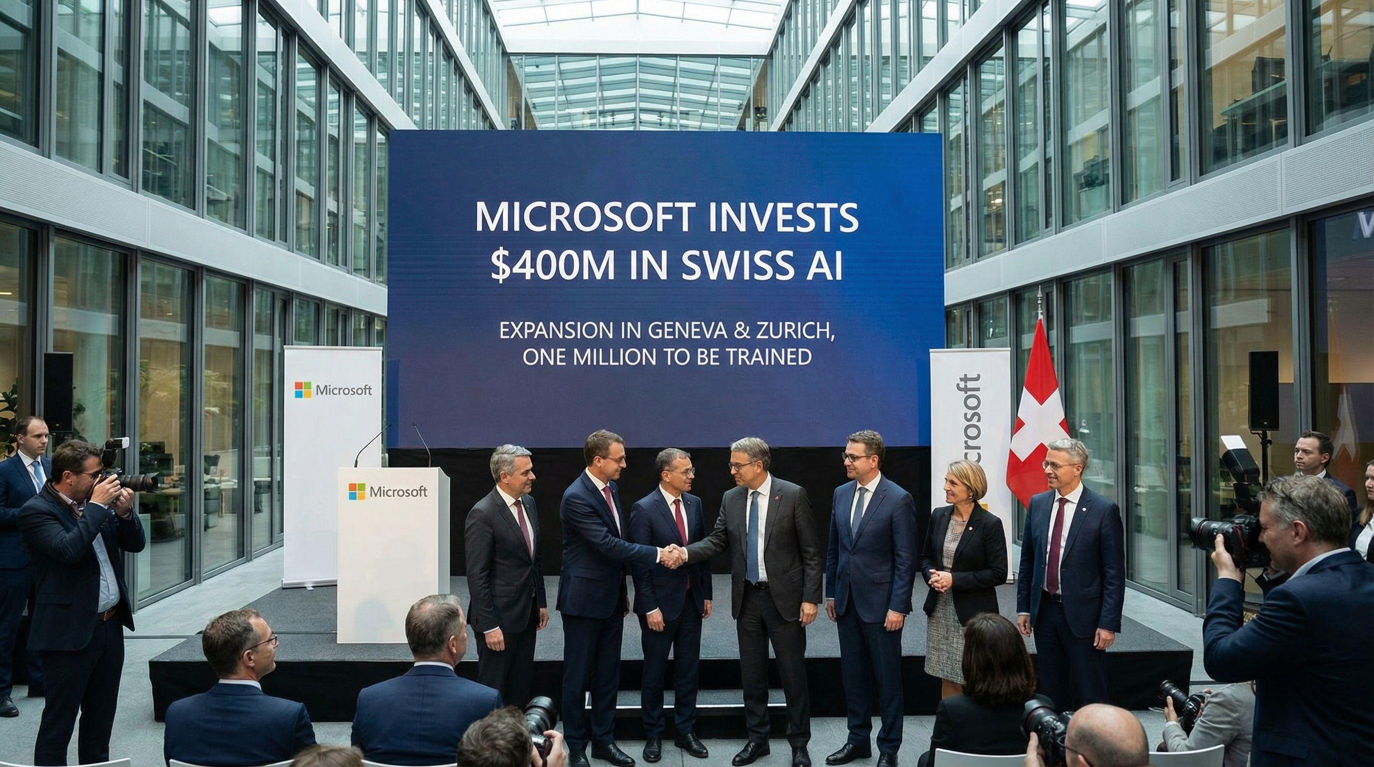 Microsoft Announces $400M Swiss AI Investment