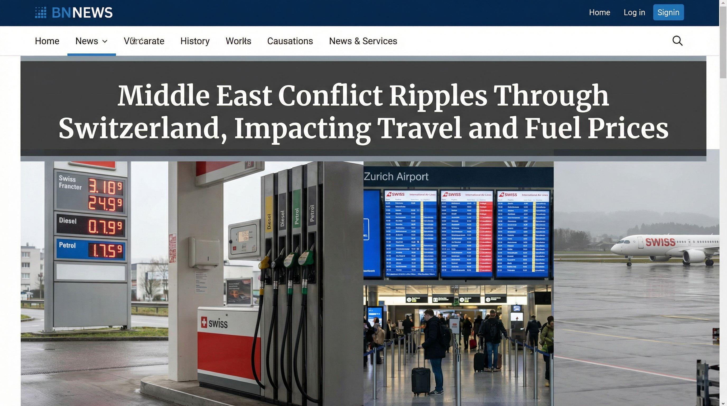 Middle East Conflict Ripples Through Switzerland, Impacting Travel and Fuel Prices