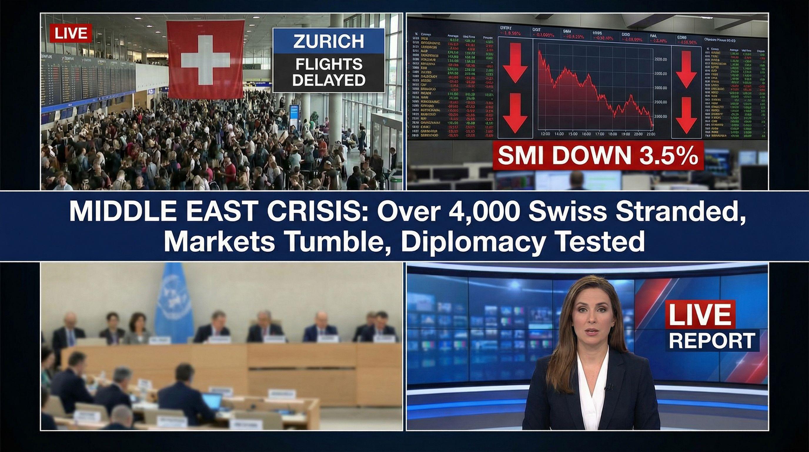 Middle East Crisis: Over 4,000 Swiss Stranded, Markets Tumble, Diplomacy Tested