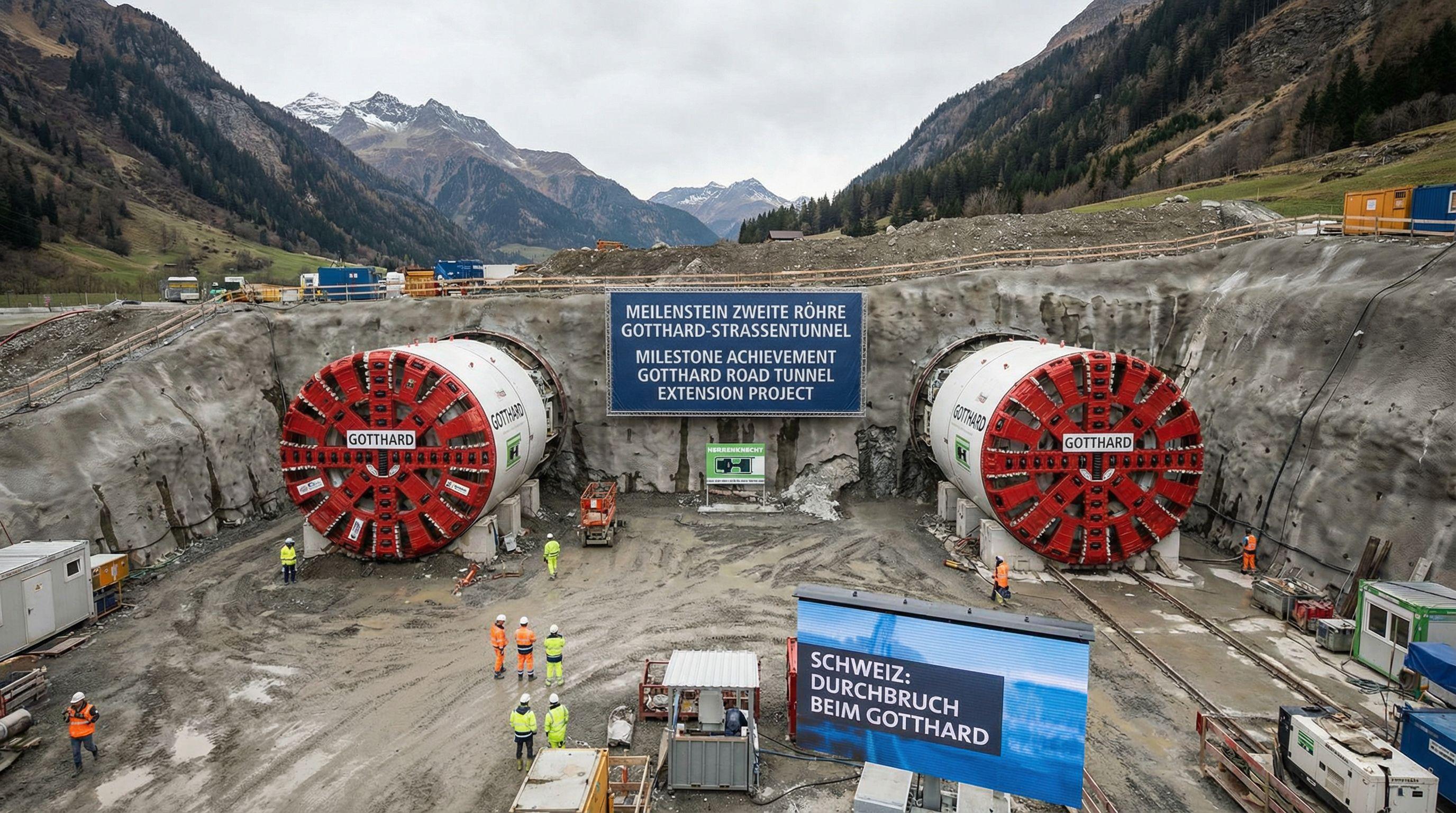 Milestone Achievement in Gotthard Tunnel Extension Project